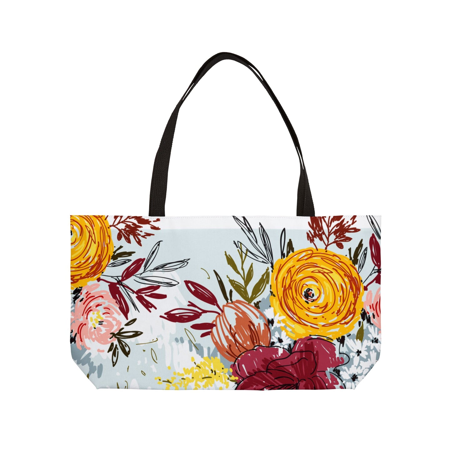 Spring Floral Weekender Tote Bag Perfect for Travel & Everyday Use Floral Bag Chic Accessory for Every Occasion Floral Print Elegant Flower Tote Women's Gift, Floral Print