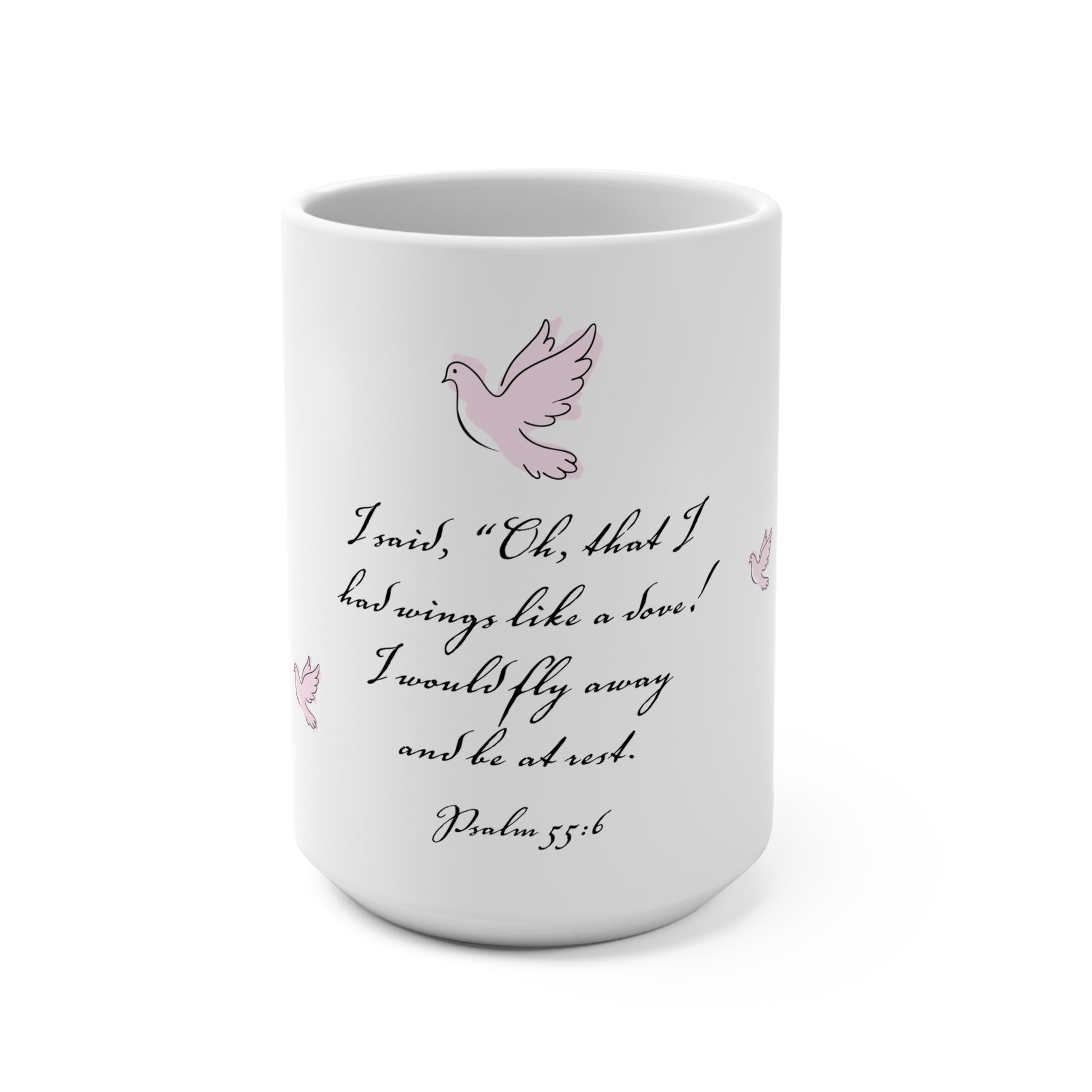 Christian Cup Dove Graphic Coffee Mug Gift For Men Women Pray Without Ceasing Bible Verse Home and Living Christian Cup Kitchen