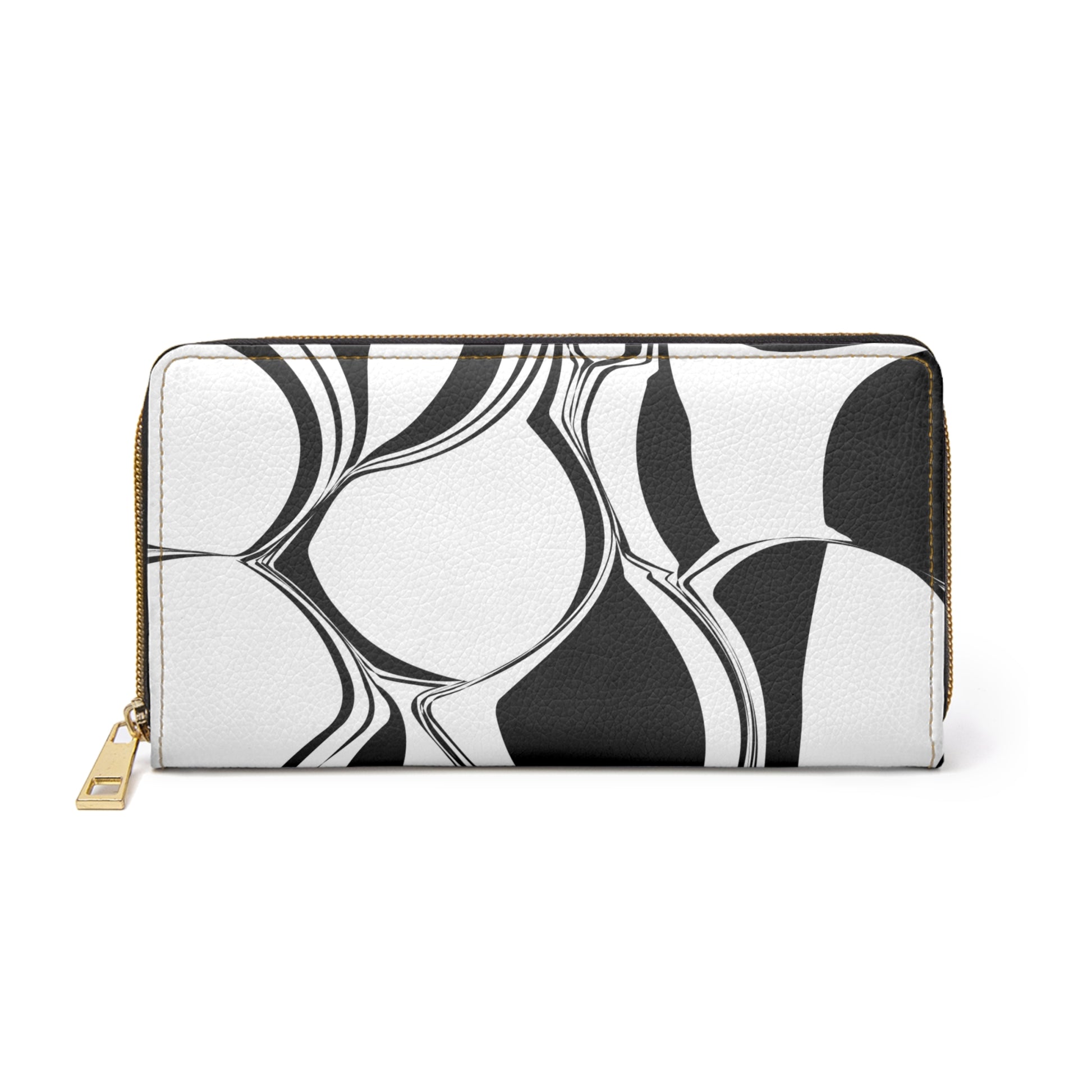 Modern Black and White Chic Zipper Wallet Minimalist Wallet Stylish Coin Purse Trendy Gift for Her Fashion Accessory for Everyday