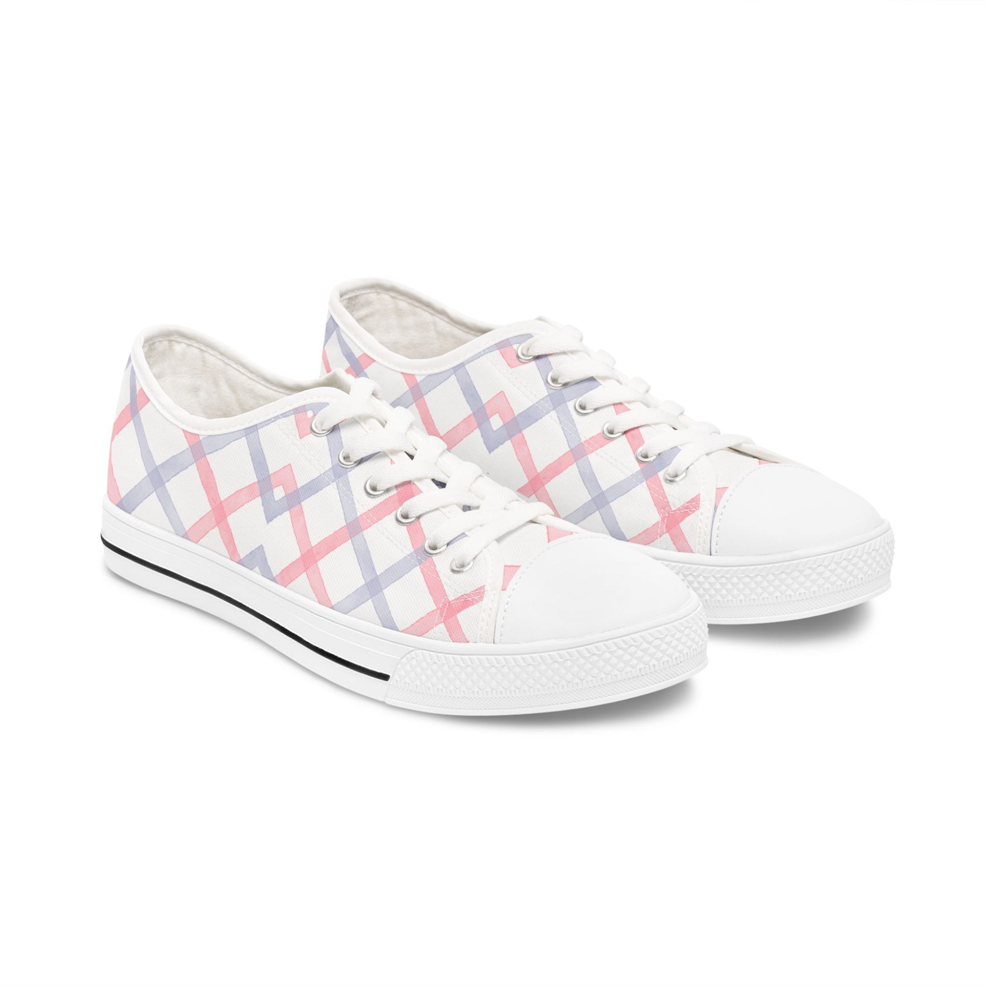 Women's Designer Soft Plaid Low Top Sneakers Womens Converse Sneakers Sneakers For Women Low Top Sneakers Canvas Lace Up Girls Ladies Flat