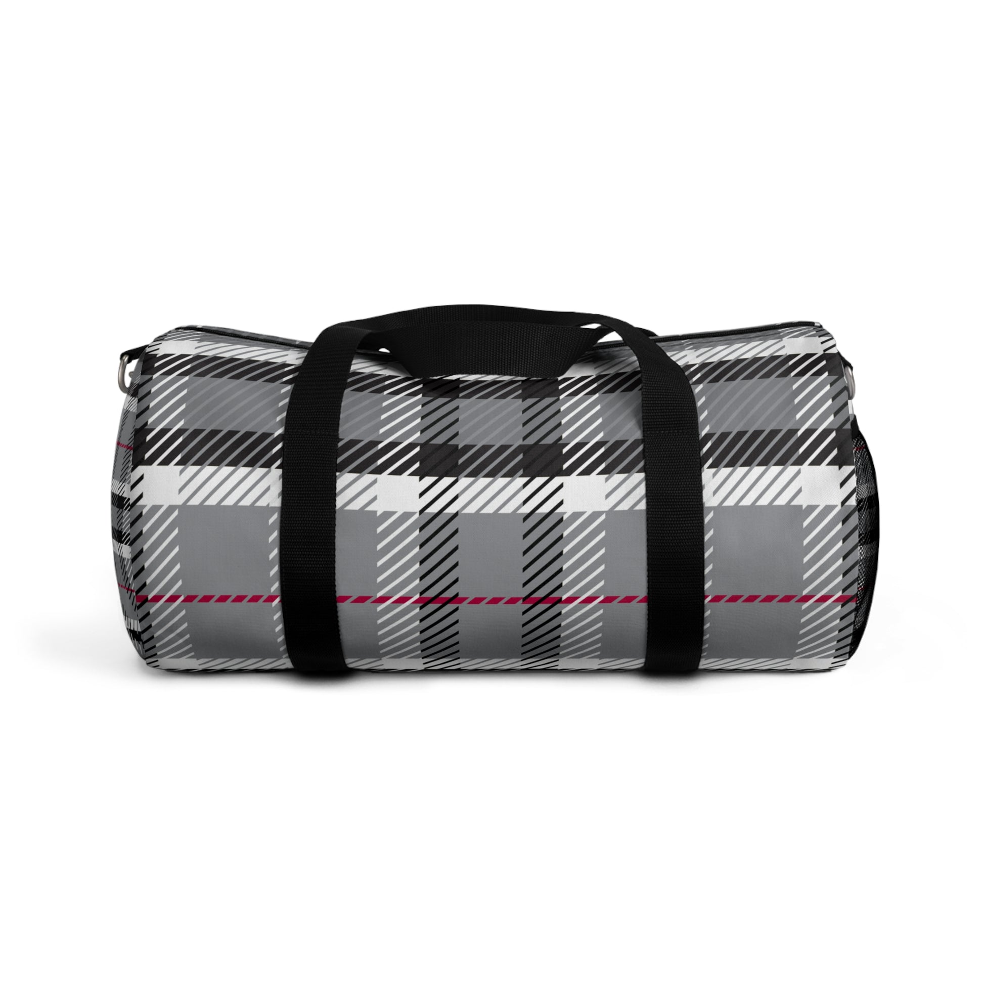 Designer Plaid Print Duffel Bag For Her Travel Bag Gift for Her Best Friend Gift Duffel Bag Modern Gym Yoga Gear for Fitness Enthusiasts Stylish Plaid Duffel Bag for Travel & Gym