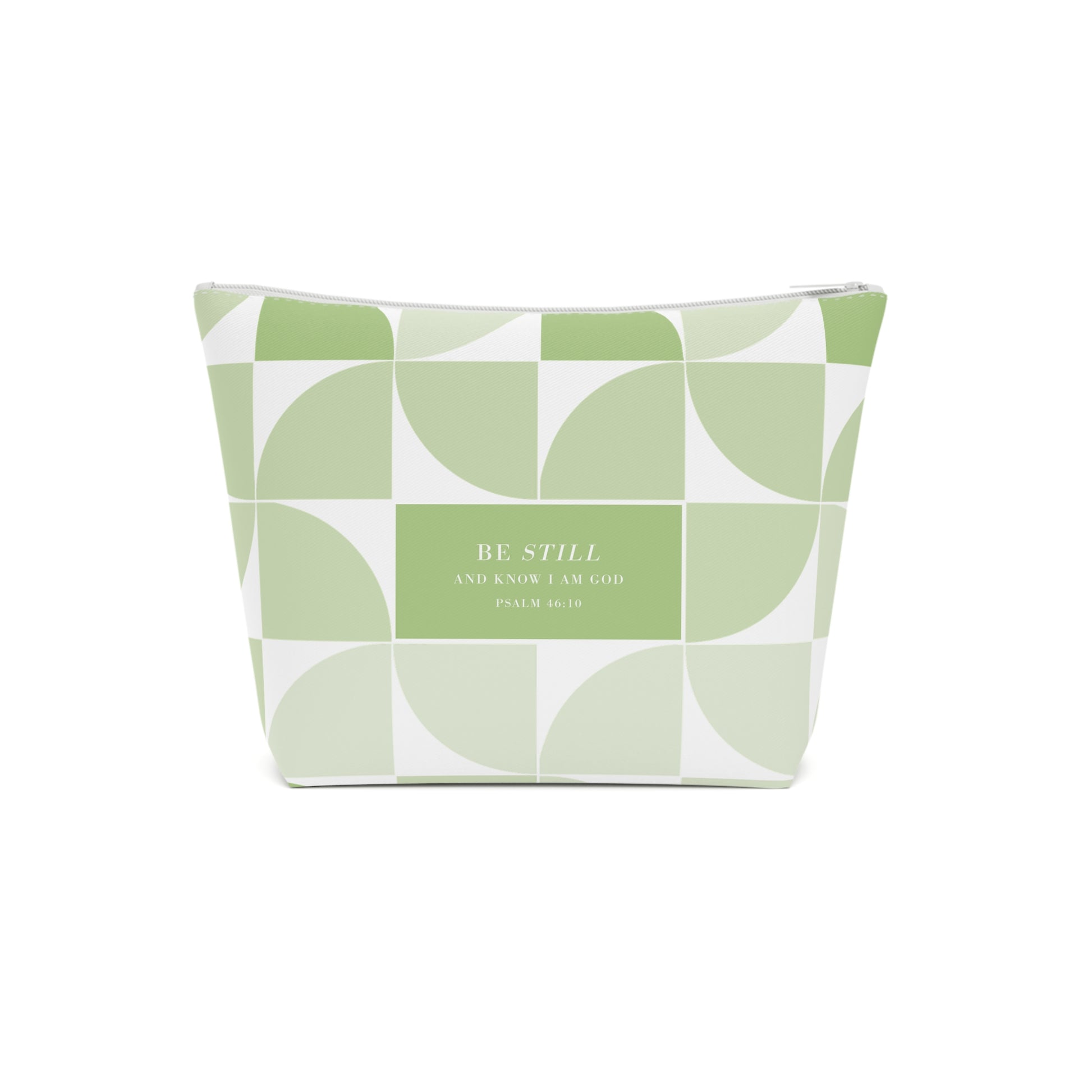 be Still Scripture Spring Pattern Cosmetic Bag Modern Design Christian Travel Case Gift For Women Christian Purse Cosmetic Gift Bag