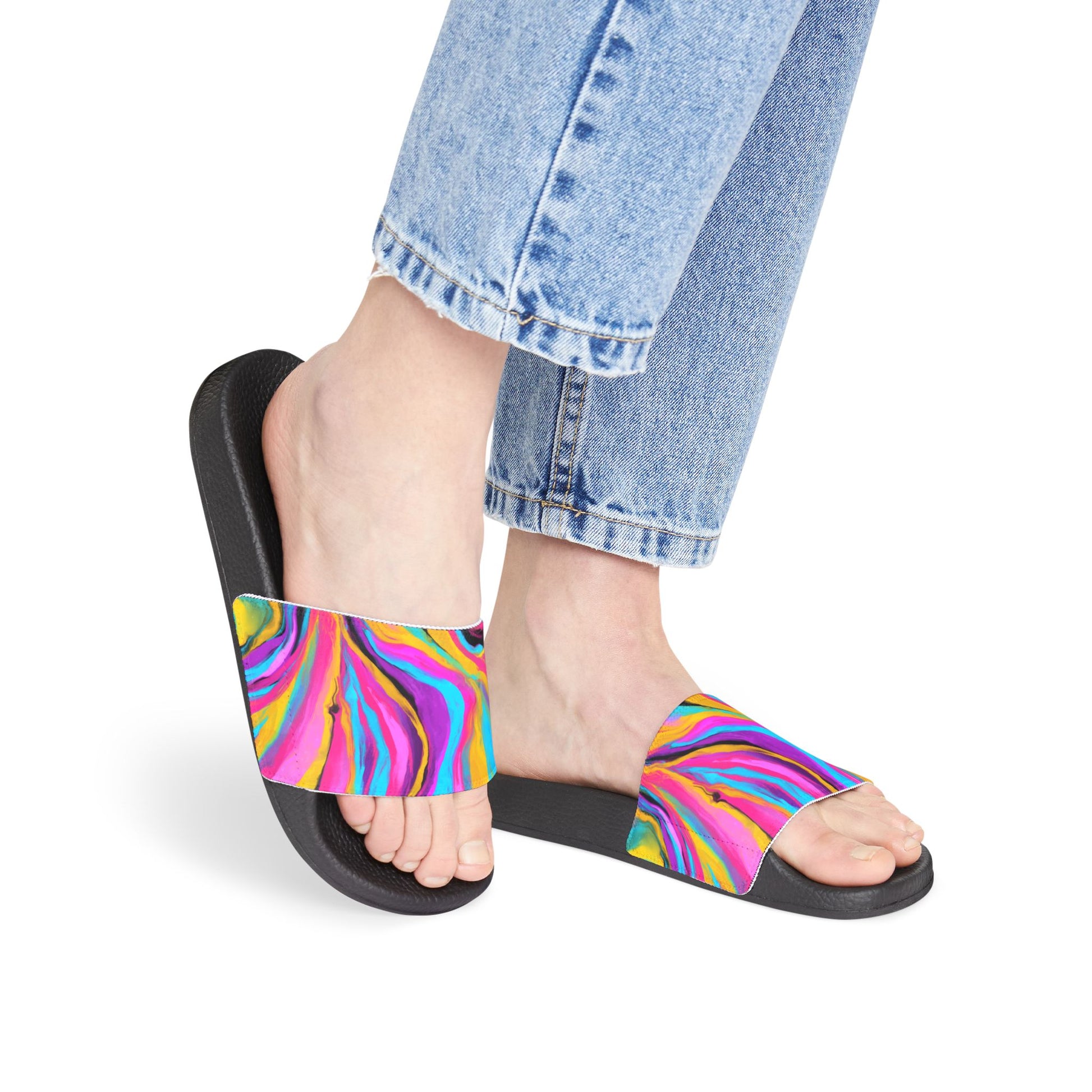 Colorful Women's Wearable Sandals, Boho Slide Sandals, Comfortable Summer Footwear, Beach Outing Sandals, Gift for Her