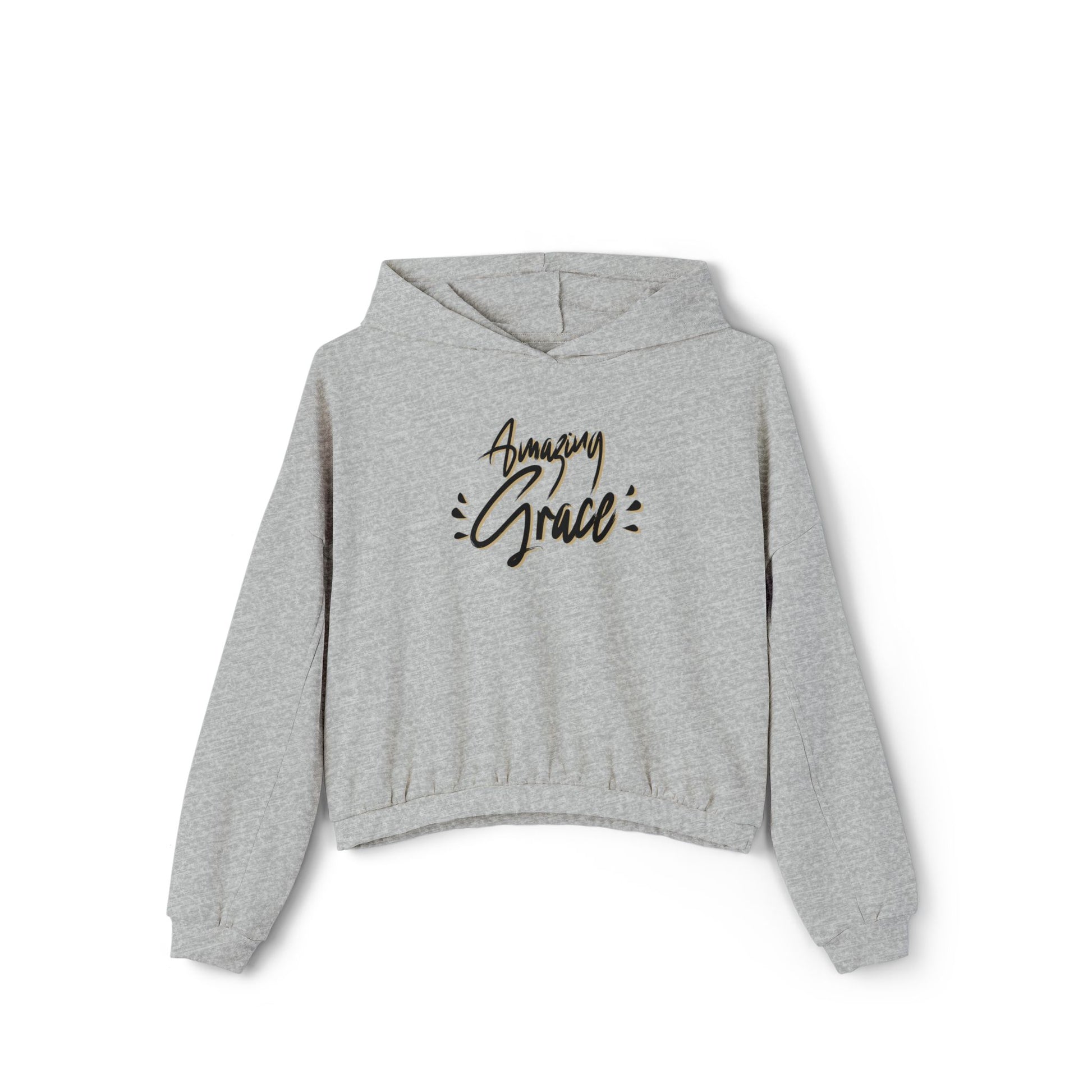Fleece Hoodie Gift For Christian Women Cinched Bottom Hoodie For Christian Women Gift Amazing Grace Graphic Modern Apparel Sweatshirt