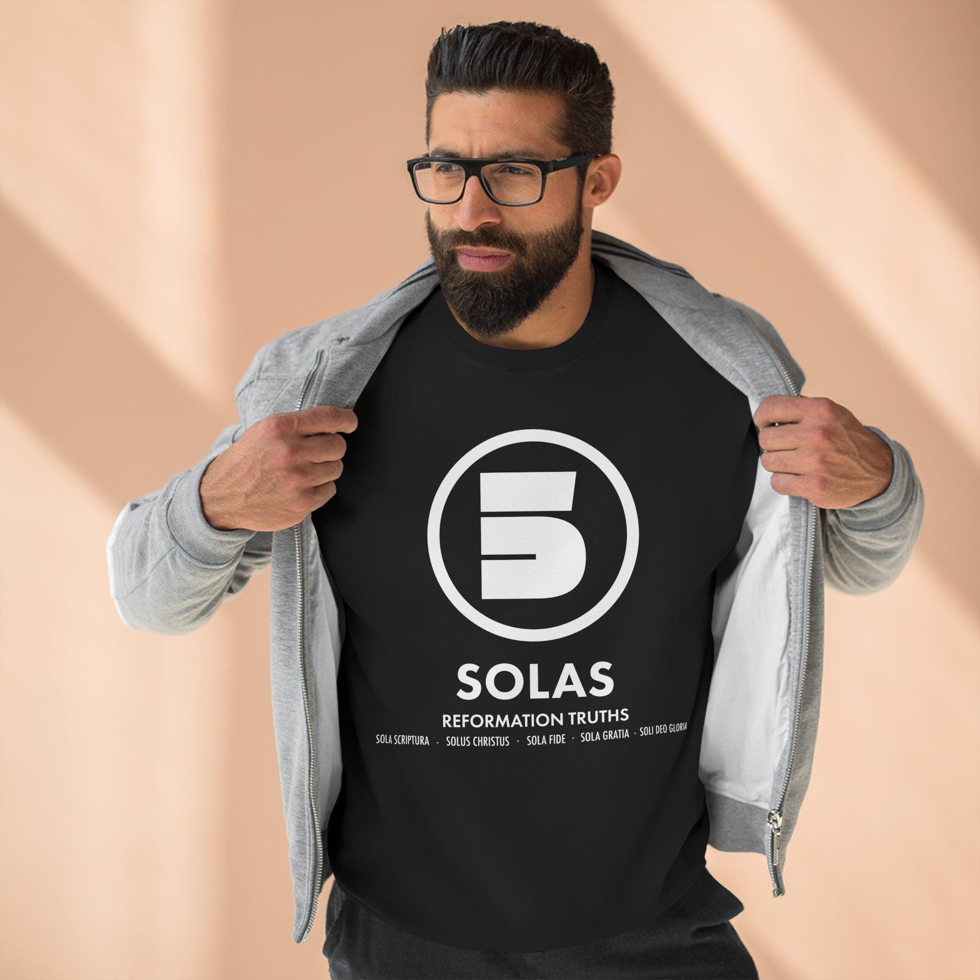 Sweatshirt Modern Design For Christian Men Women Crewneck Sweatshirt Clothing Design Apparel For Gift Men Women Five Solas Graphic