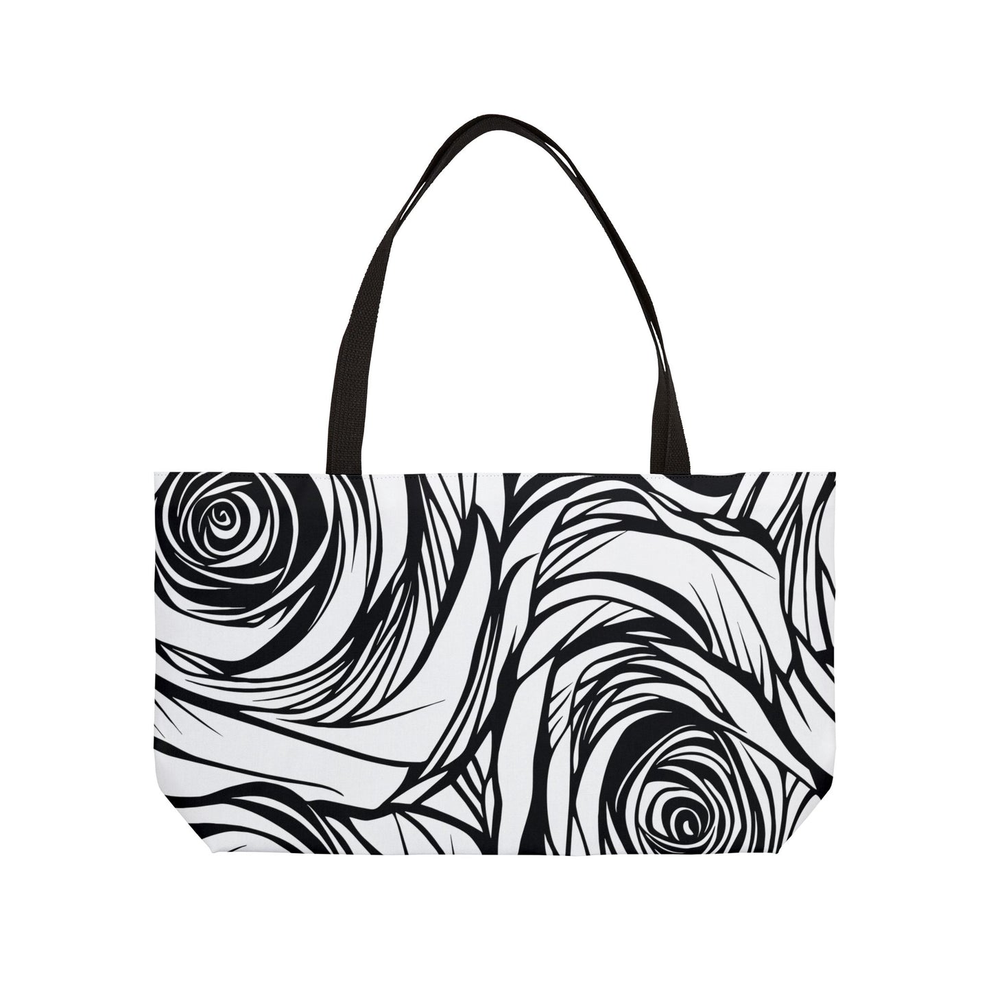 Chic Rose Pattern Weekender Tote Bag Perfect for Travel Beach Shopping or Gym Stylish Floral Design
