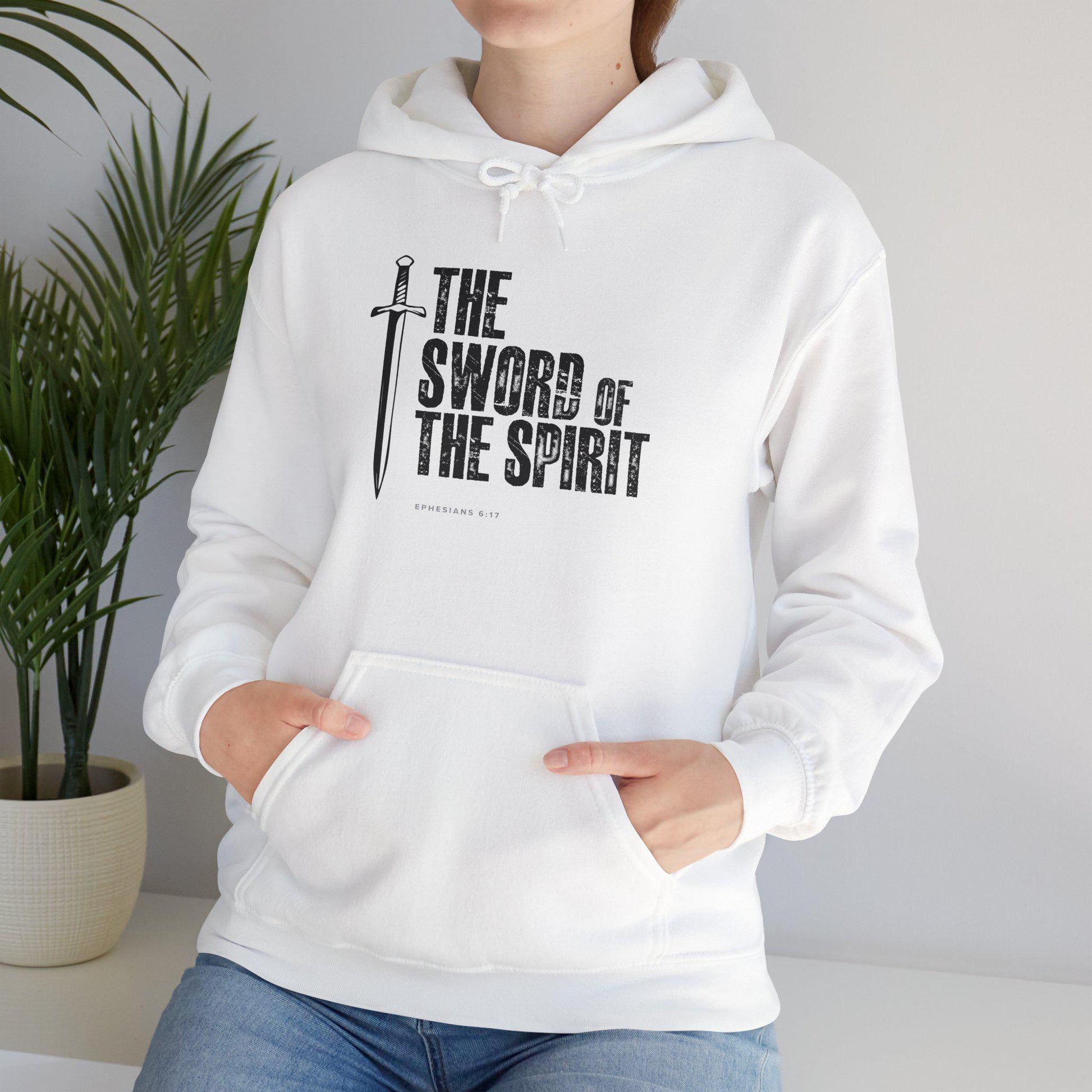 Christian Sweatshirt For Christian Men Women Mom Dad Christian Shirt Bible Verse The Sword of Spirit Scripture Hooded Sweatshirt Apparel