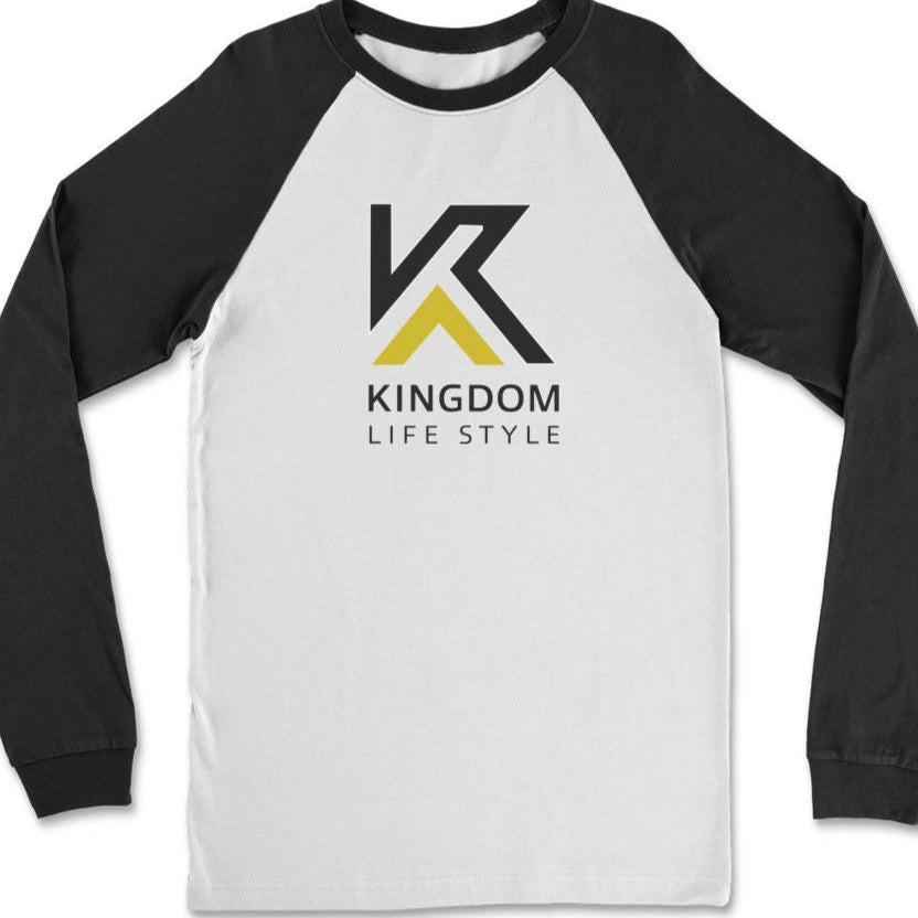 Kingdom Lifestyle Graphic BLK and GLD Spiritual clothing for Men Long Sleeve Shirt, Christian Apparel