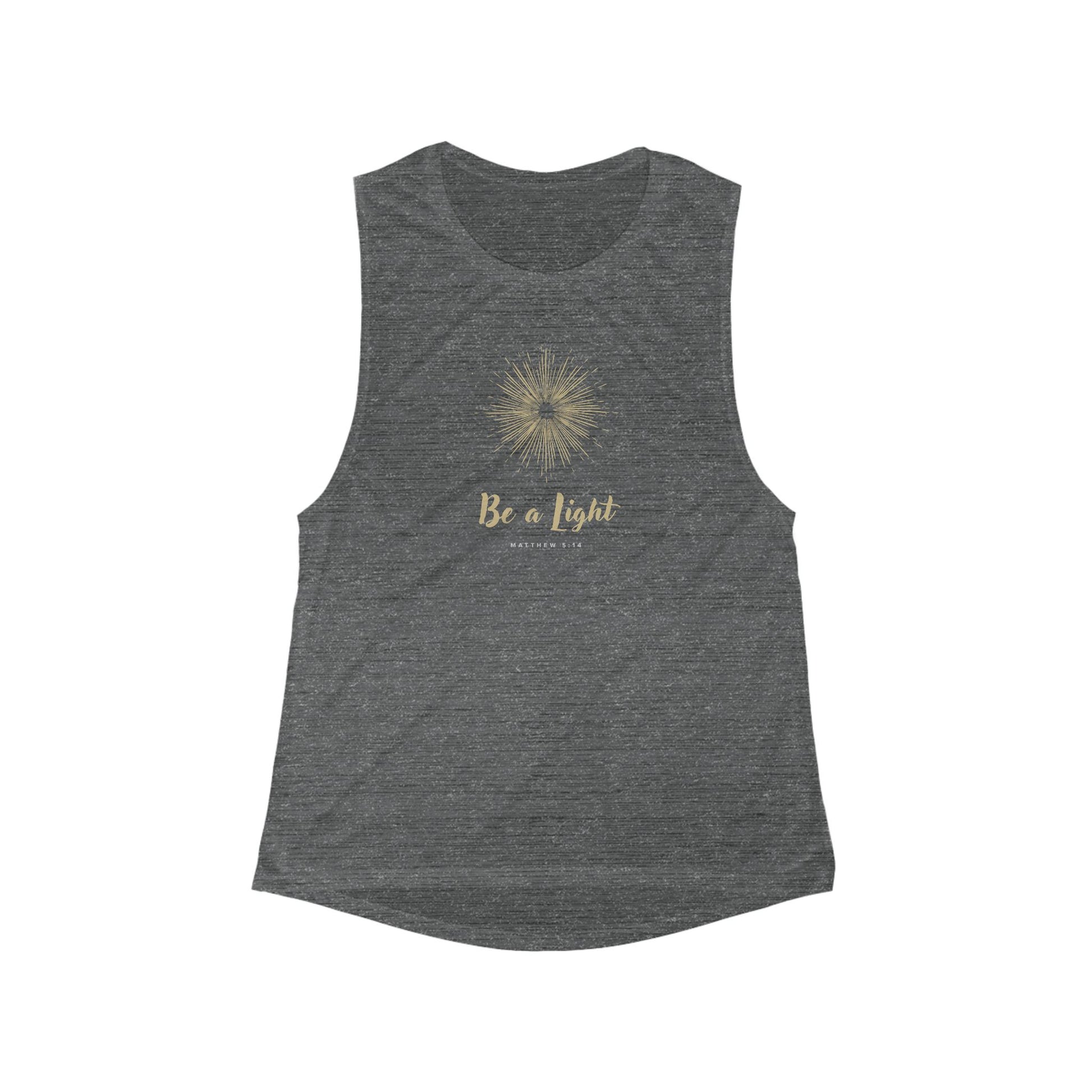 Christian For Women Men Tank Top Shirt For Mom Dad Gift For Women's Flowy Scoop Muscle Tank Bible Verse Be a Light Graphic