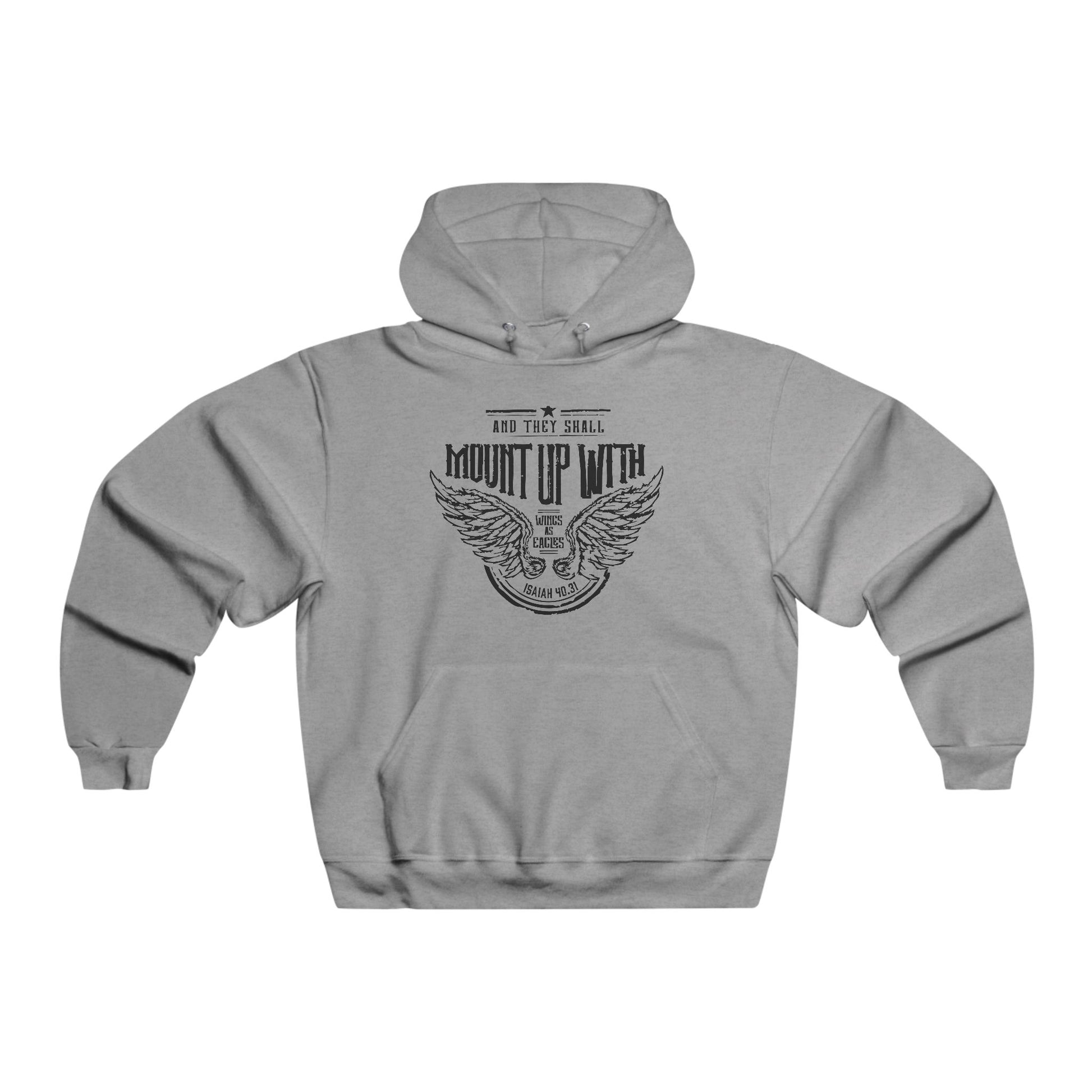 Inspirational Sweatshirt For Christian Men Hooded Christian Dad Sweatshirt Apparel Bible Verse Tshirt Isaiah 40:31 scripture