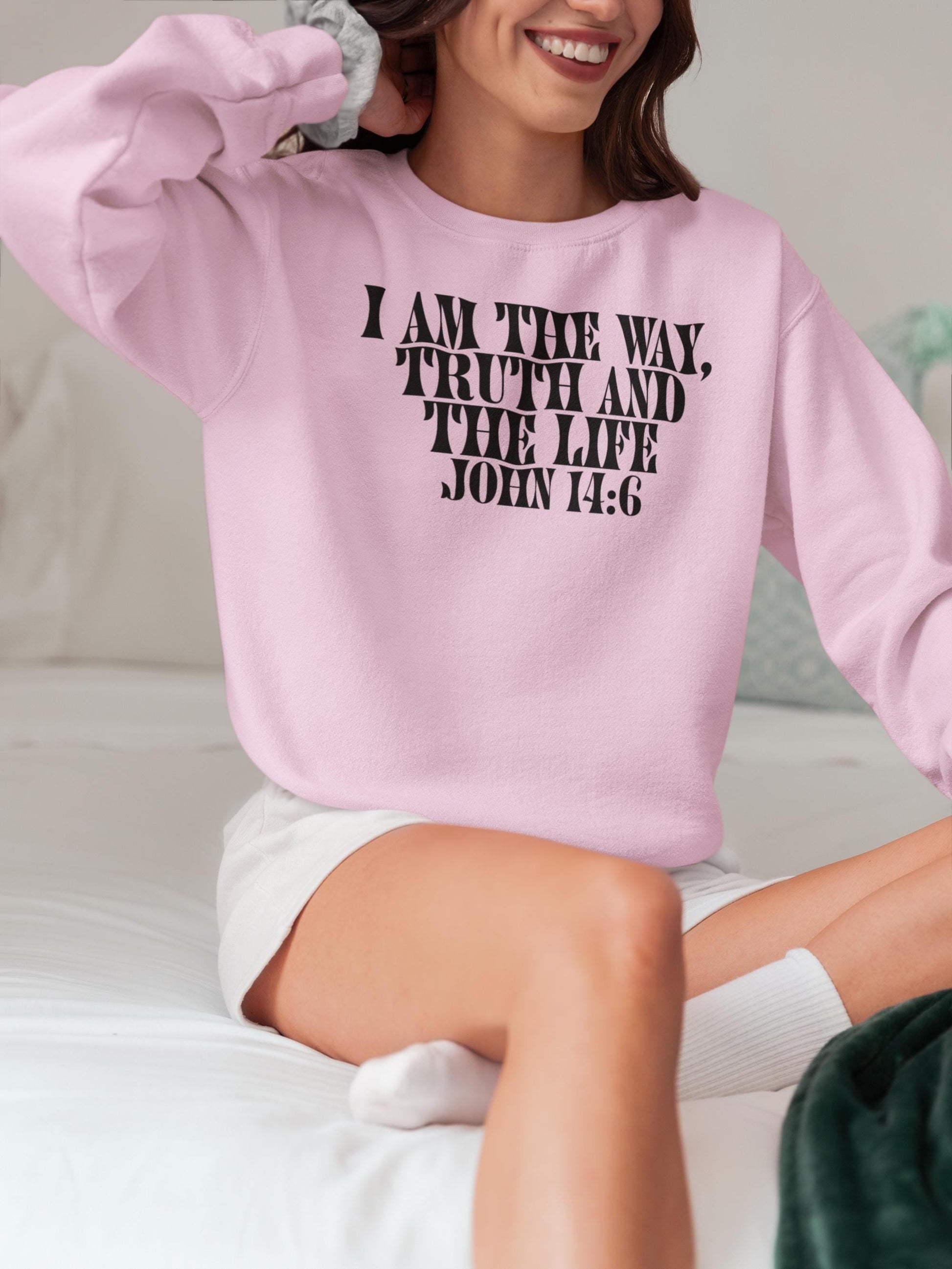 Unisex Sweatshirt Crewneck For Christian Men Women Gift Fashion The Way Bible Verse Shirt Scripture-based fashion Gift For Men women
