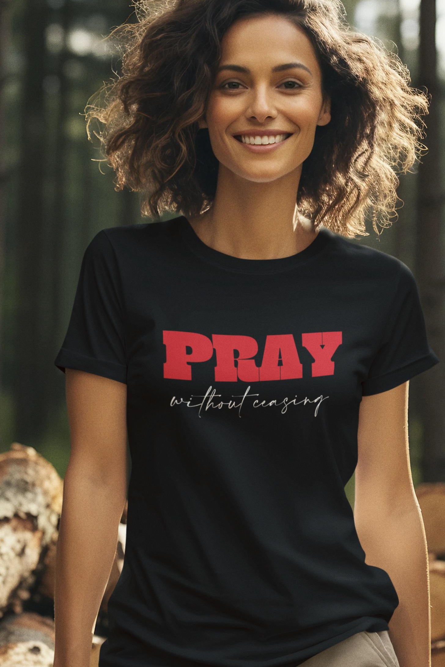 Pray Without Ceasing T Shirt Christian Gift For Mom Dad Faith Tee For Christian Religious Shirt Apparel God Shirt Jesus Tee