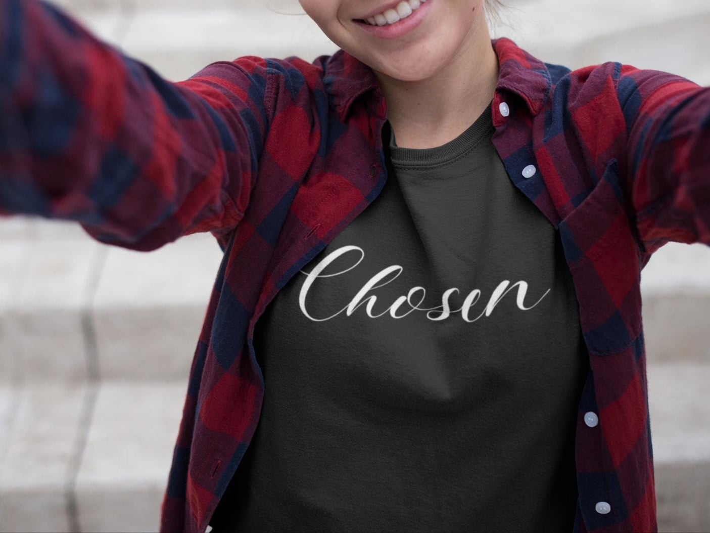 Christian T-Shirt For Christian Women Gift Shirt V Neck Tee For Mom Gift Apparel Tee Chosen Tee