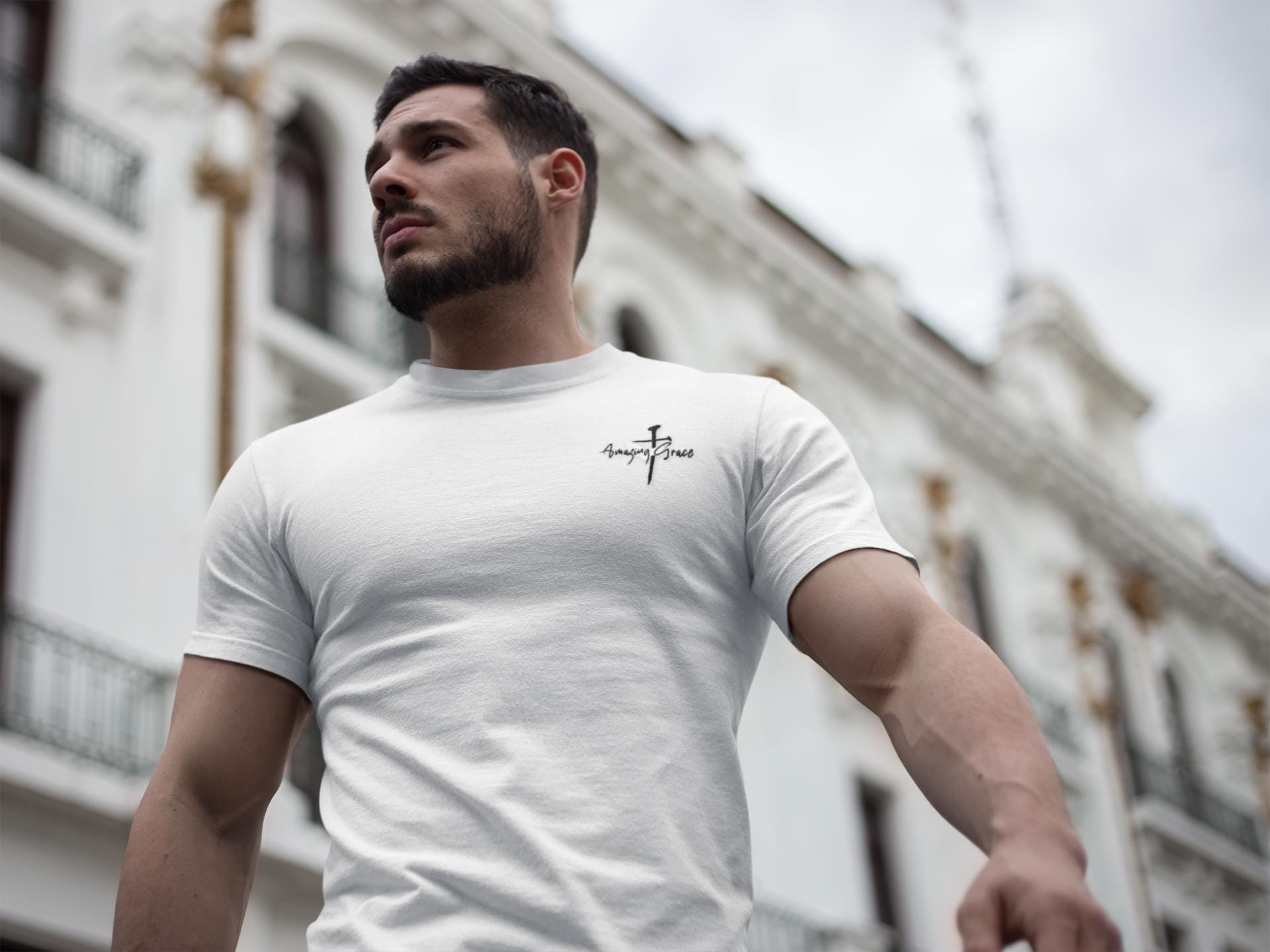 Amazing Grace Graphic Shirt Christian Unisex Tee Premium fitted ShortSleeve Shirt Religious Tee Apparel T-shirt - A Kingdom Lifestyle