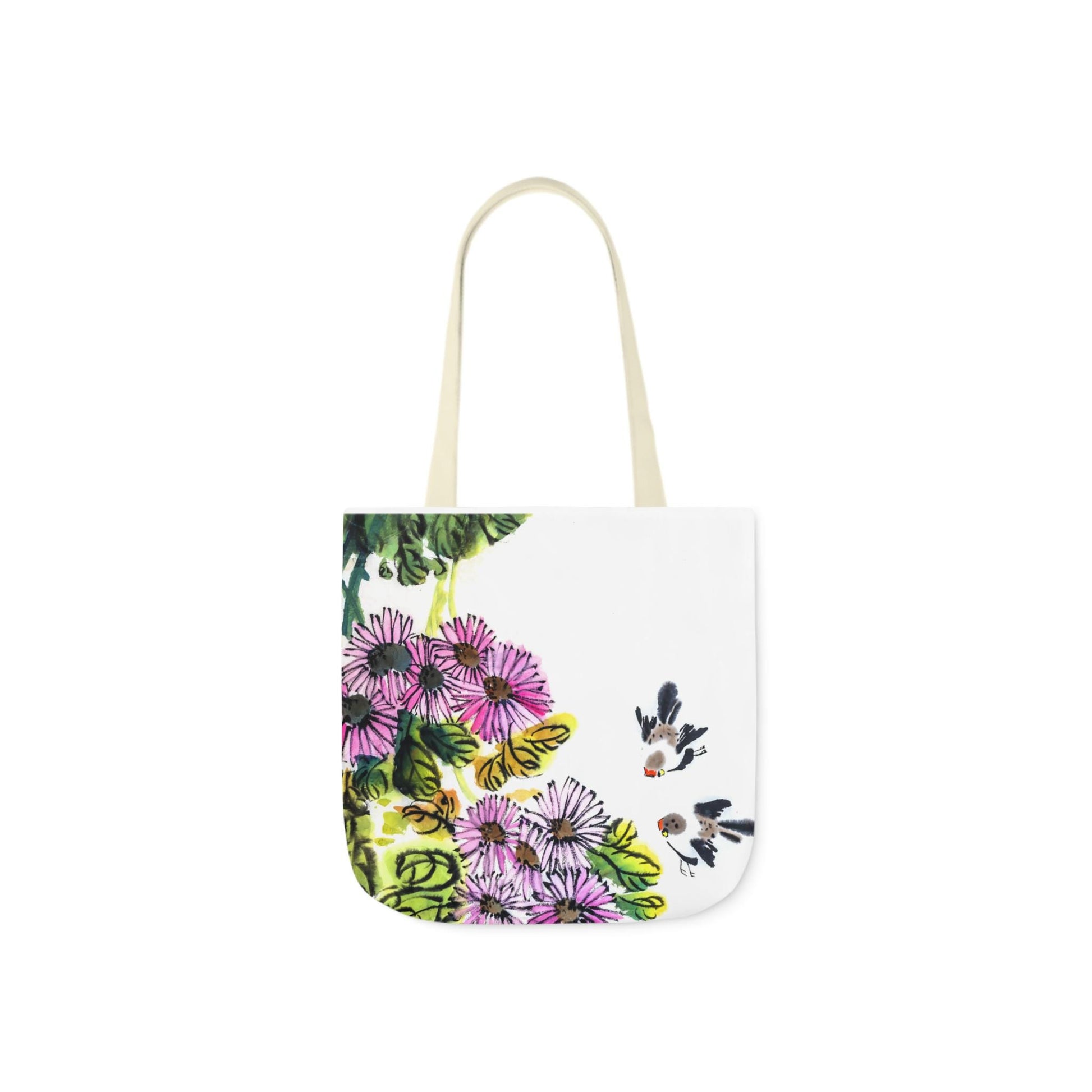 Springtime Canvas Tote Bag, 5-Color Straps Spring Time Canvas Tote Bag Beach Tote Bag Book Bag Book Carrying Bag Book Lover Gifts - A Kingdom Lifestyle