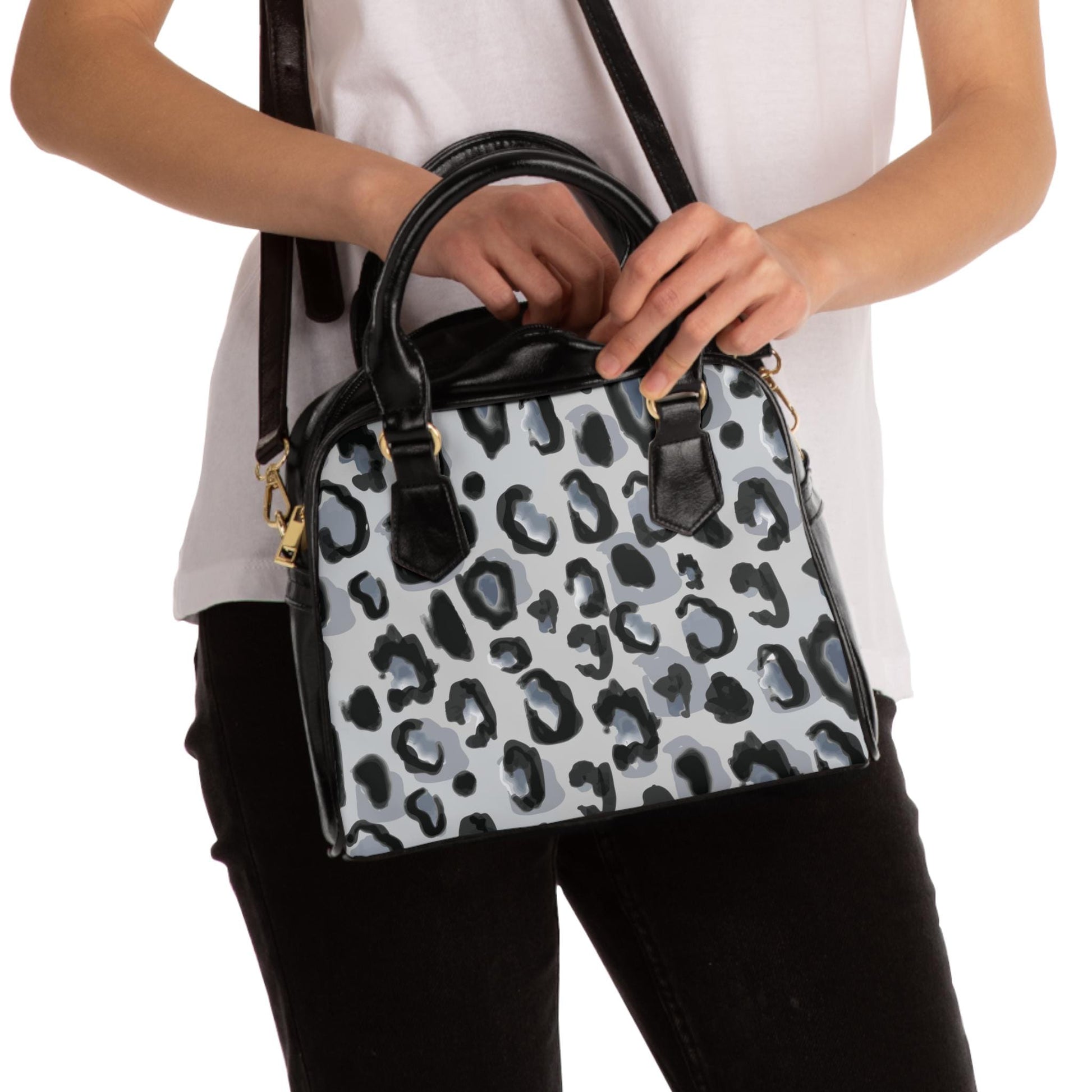 Chic Leopard Print Shoulder Handbag, Trendy Tote Bag, Fashionable Handbag, Everyday Purse, Stylish Accessory, Gift for Her - A Kingdom Lifestyle
