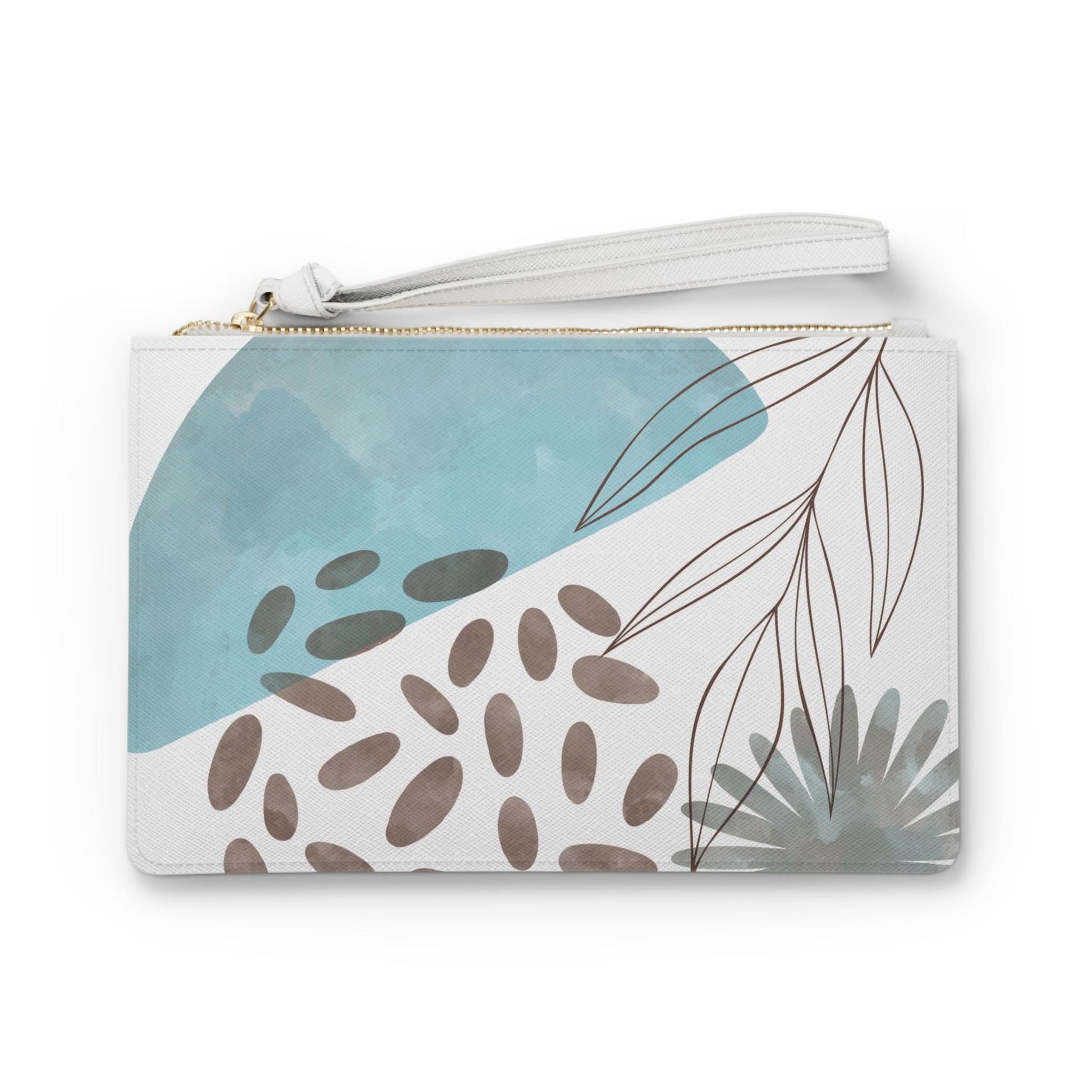 Modern Turquosie Print Minimalist Clutch Bag Stylish Purse for Women Ideal for Events or Everyday Use Perfect Gift, Artistically Designed - A Kingdom Lifestyle