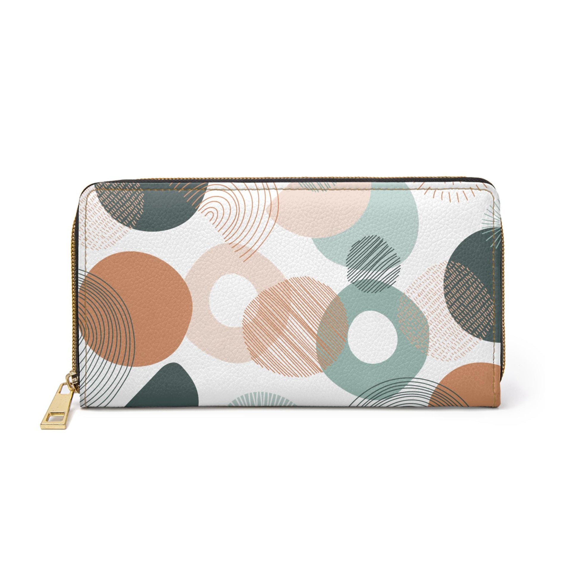 Modern Geometric Zipper Wallet, Stylish Purse, Unique Gift for Her, Minimalist Clutch, Trendy Accessory for Any Occasion, Everyday Use - A Kingdom Lifestyle