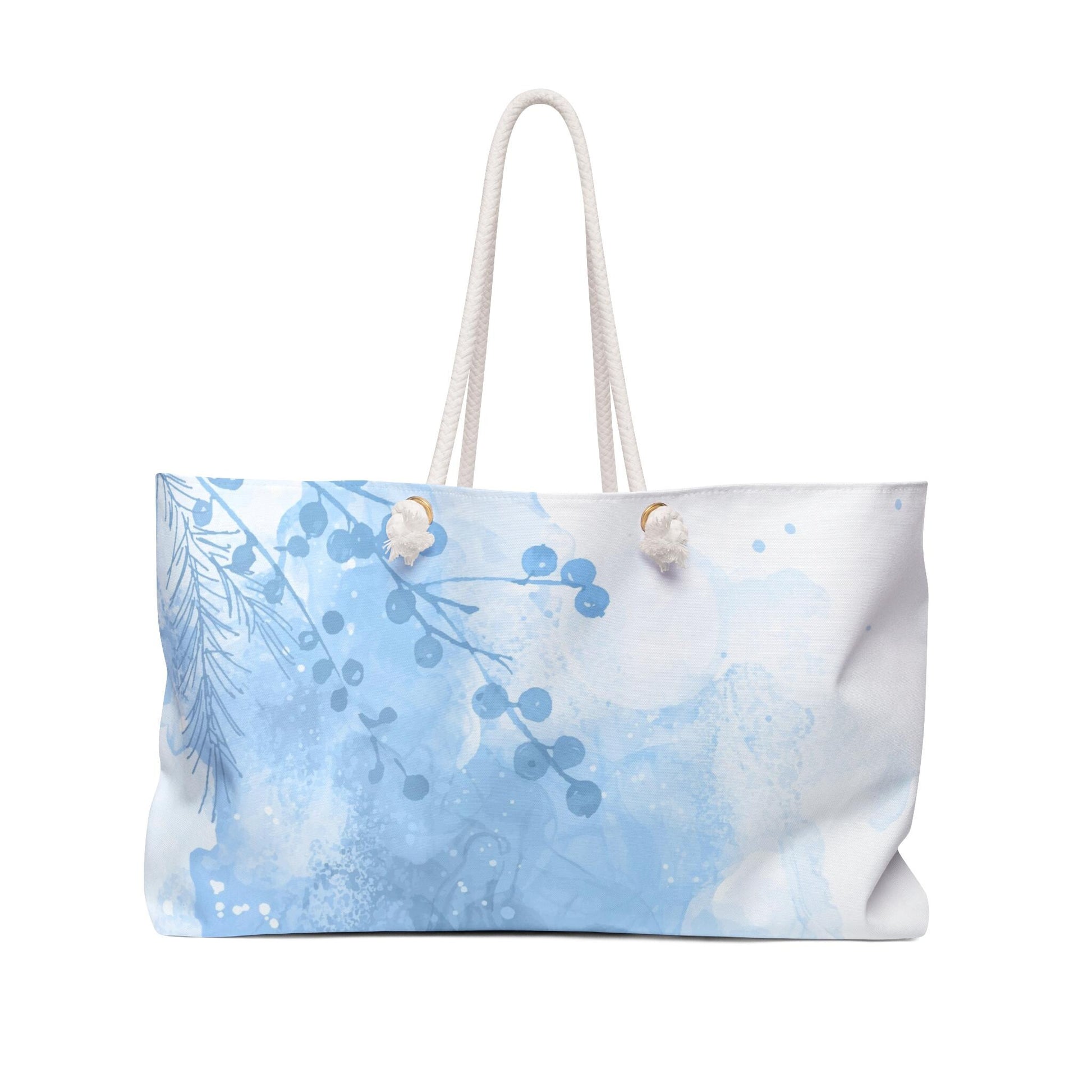 Weekender Tote Bag Watercolor Print Oversized Bag Lined Beach Tote Lake Trip Bag Travel Duffel Bag Great Vacation Gift Spring Break Bag - A Kingdom Lifestyle