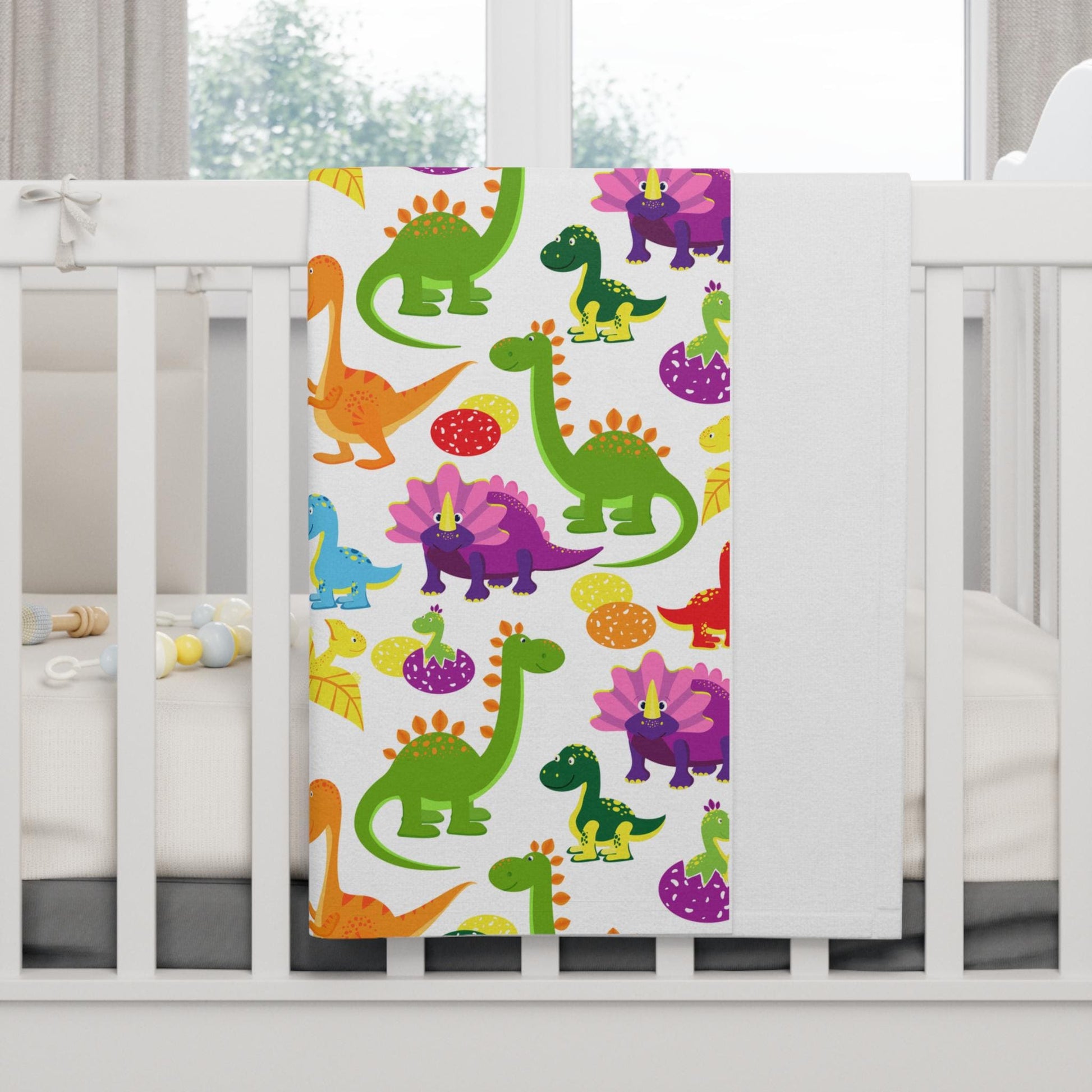 Baby Blanket Dinosaur Print Soft Fleece Baby Blanket For Baby Gift Dinosaur Blanket Blanket for Son Newborn Gift Baby Shower Gift - A Kingdom Lifestyle