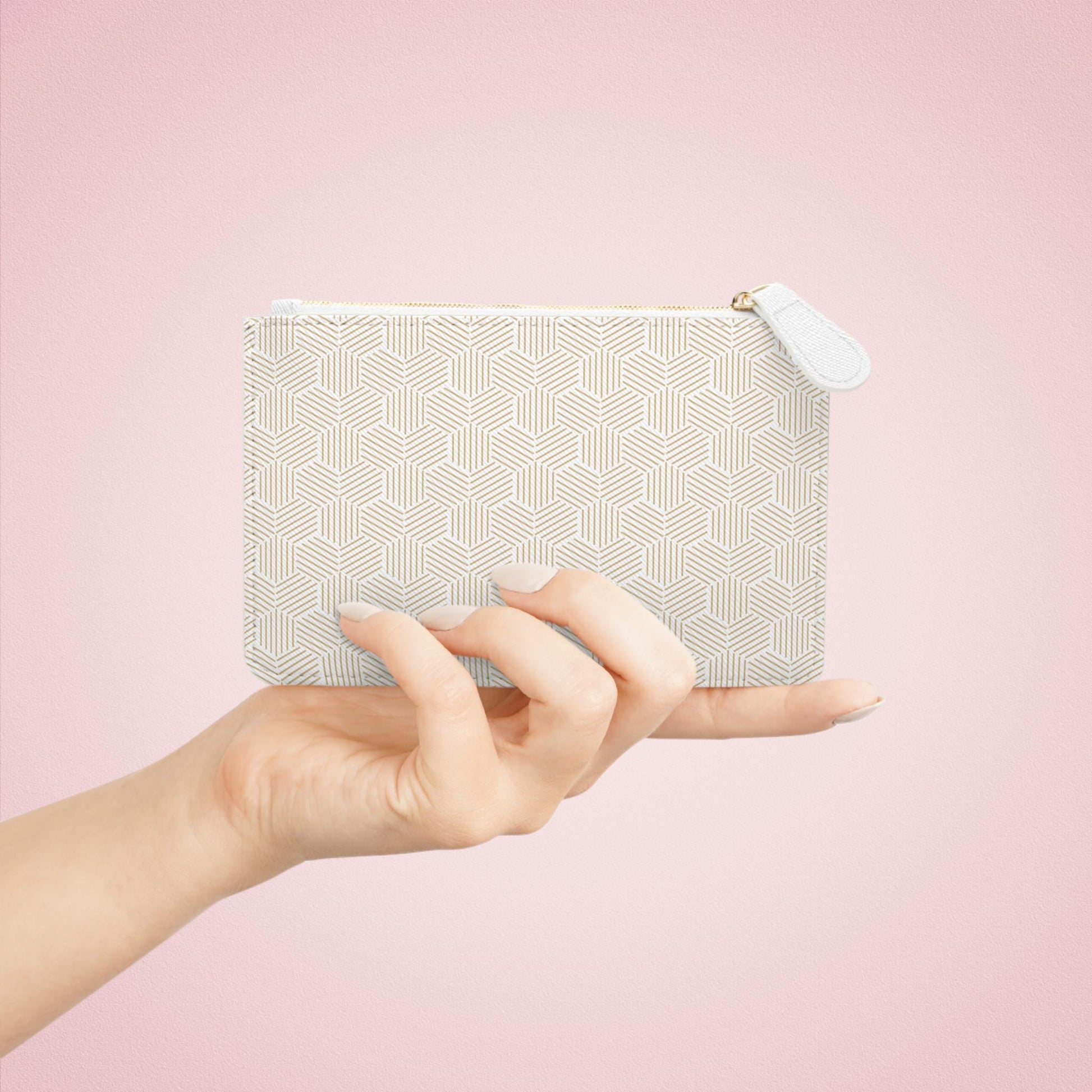 Mini Clutch Bag Beige Pattern Mini Clutch Bag Makeup Bag Makeup Pouch Cosmetic Bag Toiletry Bag Coin Purse Gift for Her Best Friend Gift - A Kingdom Lifestyle