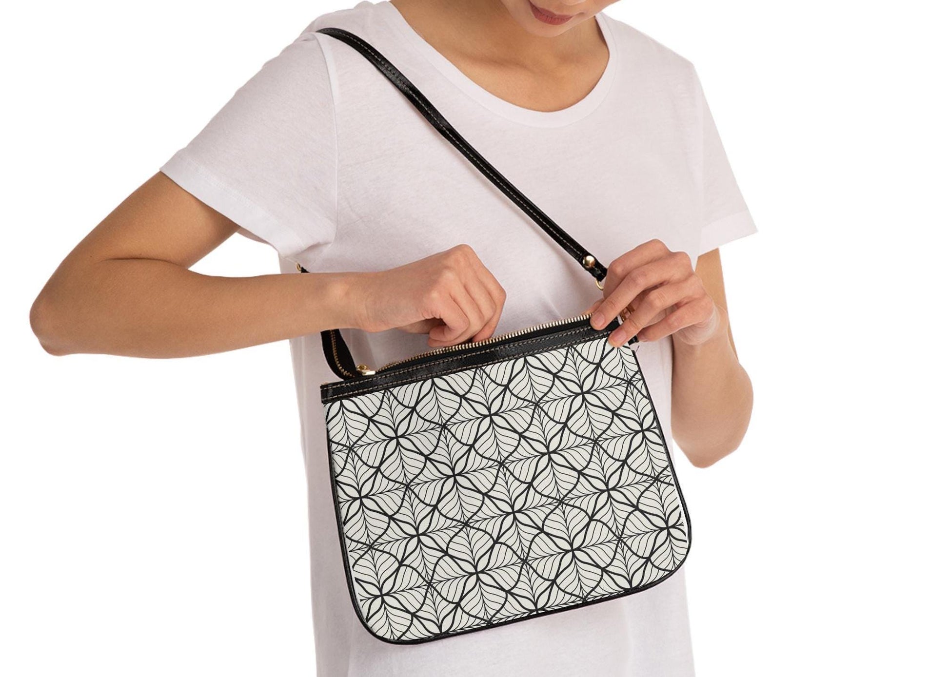 Chic Small Leaf Pattern Shoulder Bag for Everyday Style, Perfect Gift for Fashion Lovers, Trendy Handbag, Ideal for Weddings and Parties - A Kingdom Lifestyle