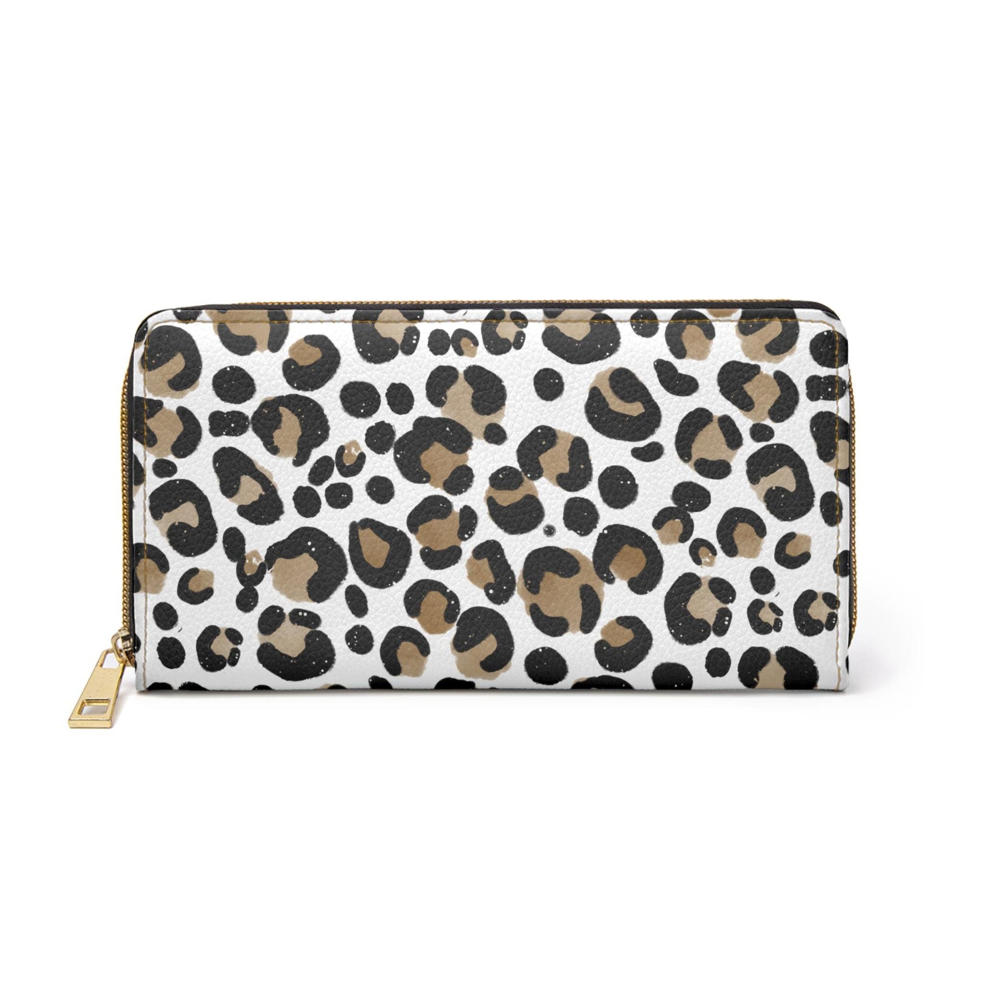 Leopard Print Zipper Wallet, Stylish Clutch for Women, Trendy Accessory, Gift for Her, Everyday Use, Fashion Statement - A Kingdom Lifestyle