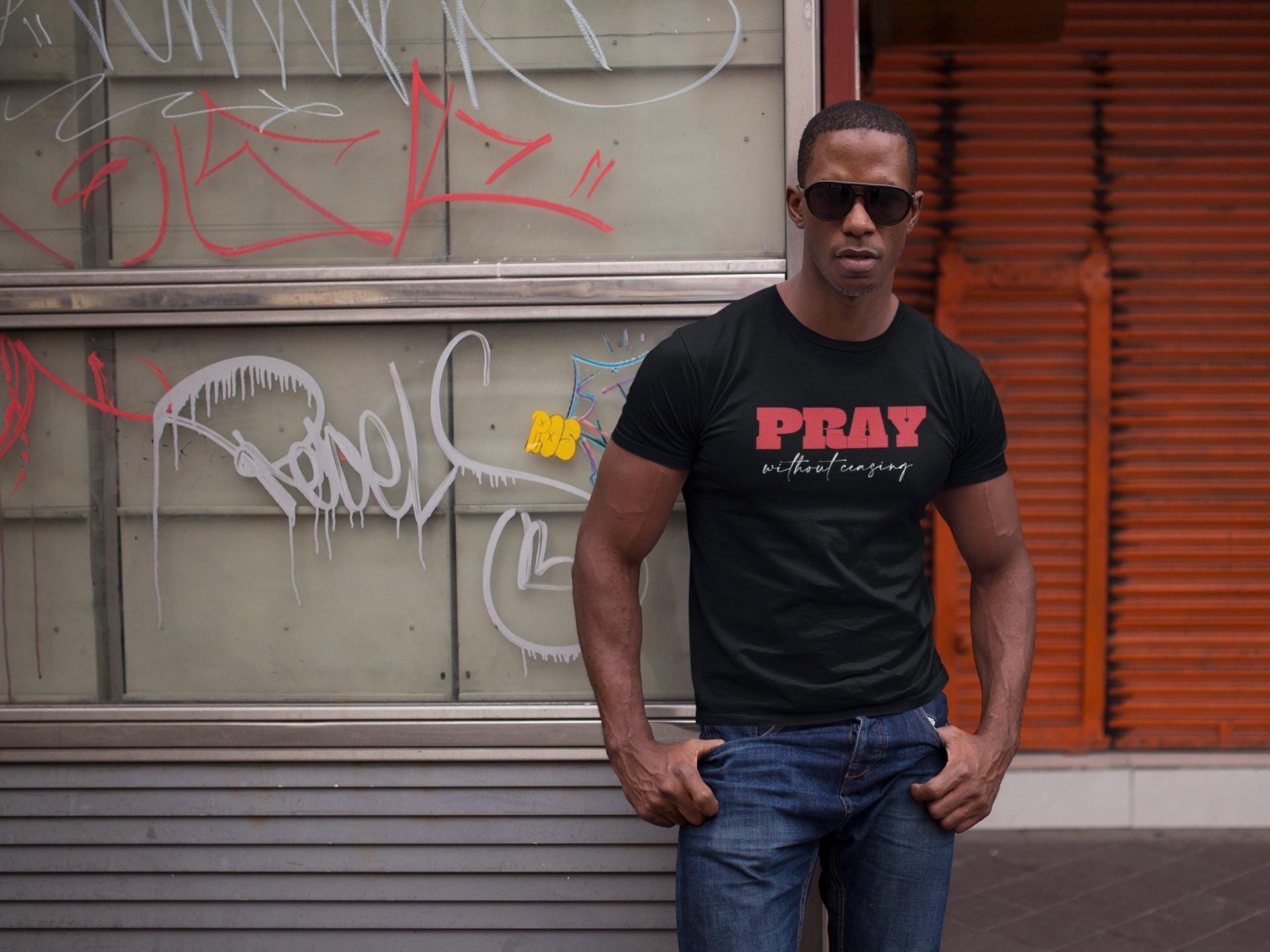 Pray Without Ceasing T Shirt Christian Gift For Mom Dad Faith Tee For Christian Religious Shirt Apparel God Shirt Jesus Tee