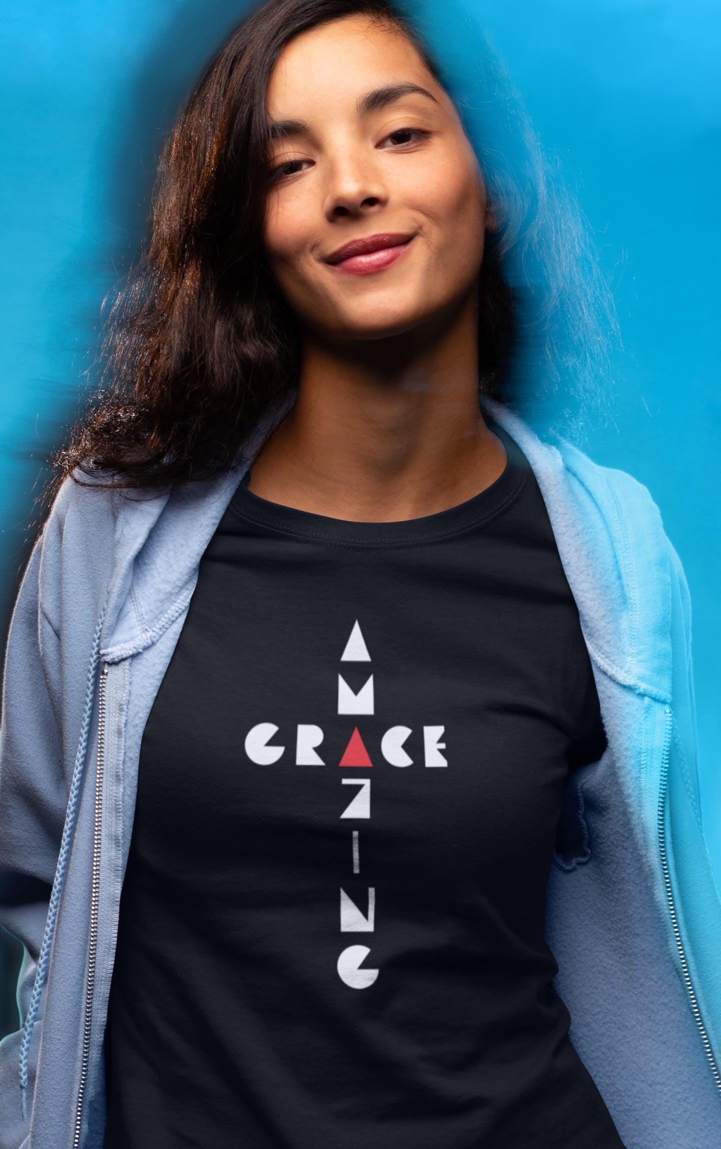 Amazing Grace Unisex T-shirt Faith Shirt Gift For Mom Dad Birthday Gift Religious Shirt Graphic Tee Bible Tee - A Kingdom Lifestyle