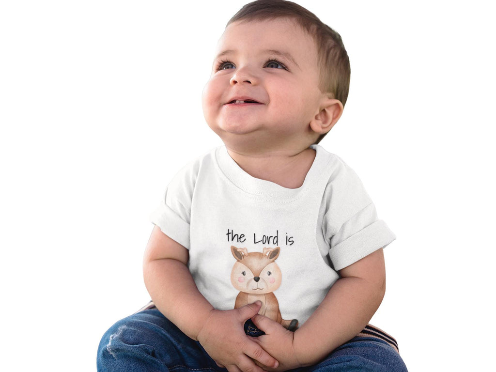 Infant Fine Jersey Tee Teddy Bear Tshirt Baby Tee with Cute Teddy Print Infant Baby Tshirt Newborn Gender Neutral Outfit Baby Boy Girl Shirt - A Kingdom Lifestyle