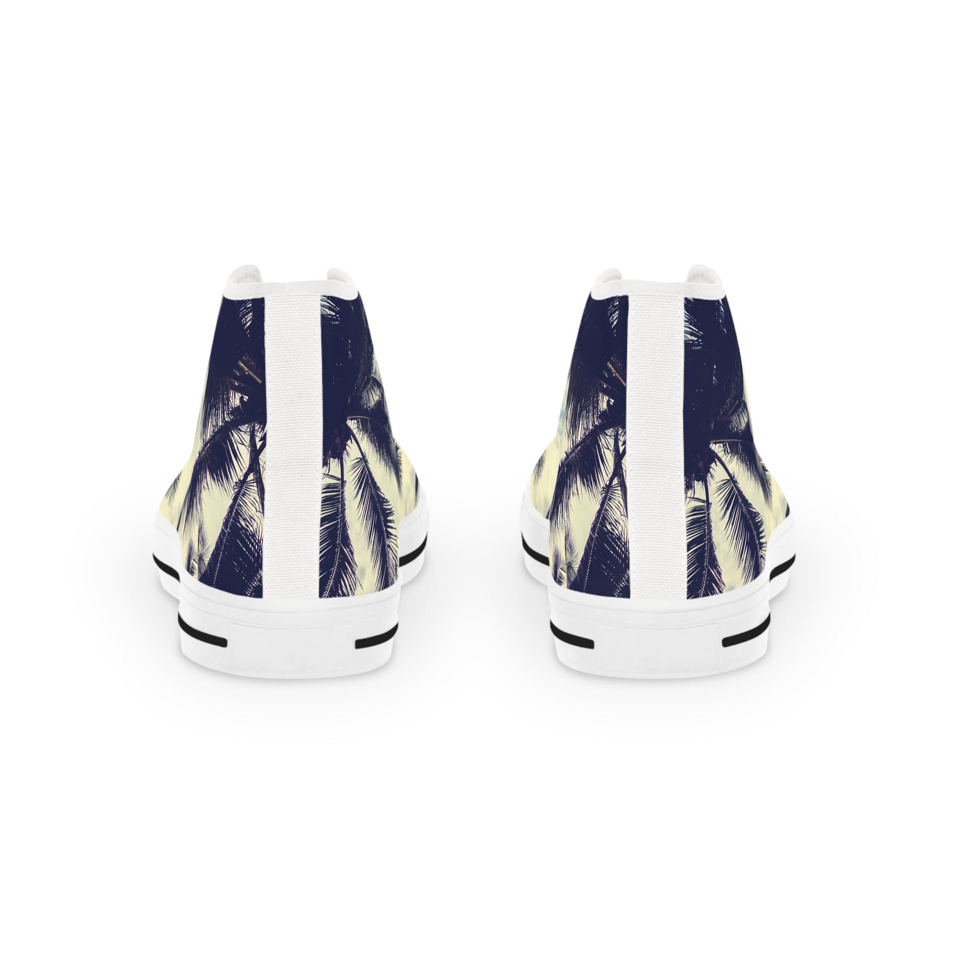 Mens Designer Tropical High Top Sneakers Palm Tree Design for Summer Adventures Beach Sneakers