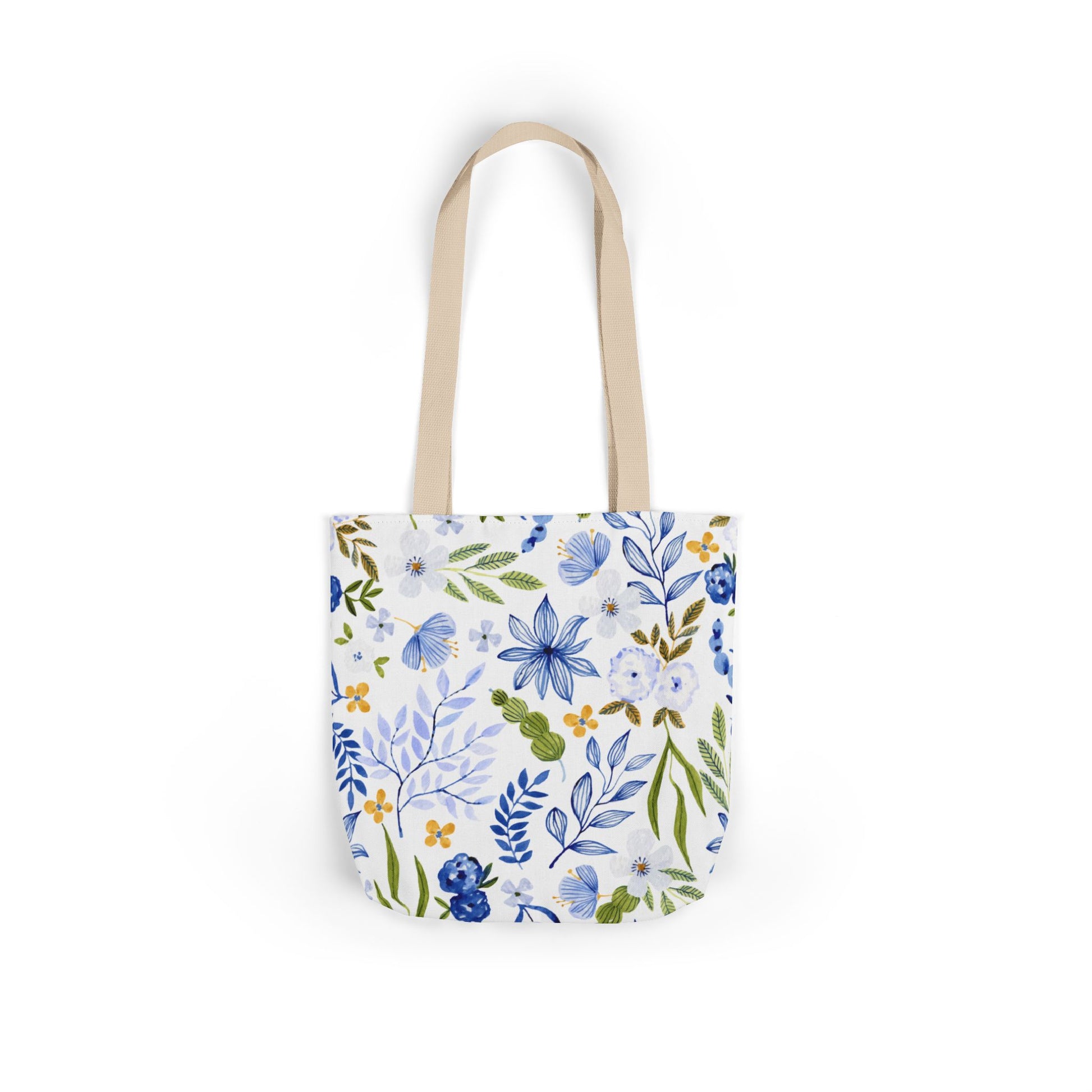 Floral Canvas Tote Bag Flower Handbag, Stylish Beach Tote, Vacation Bag