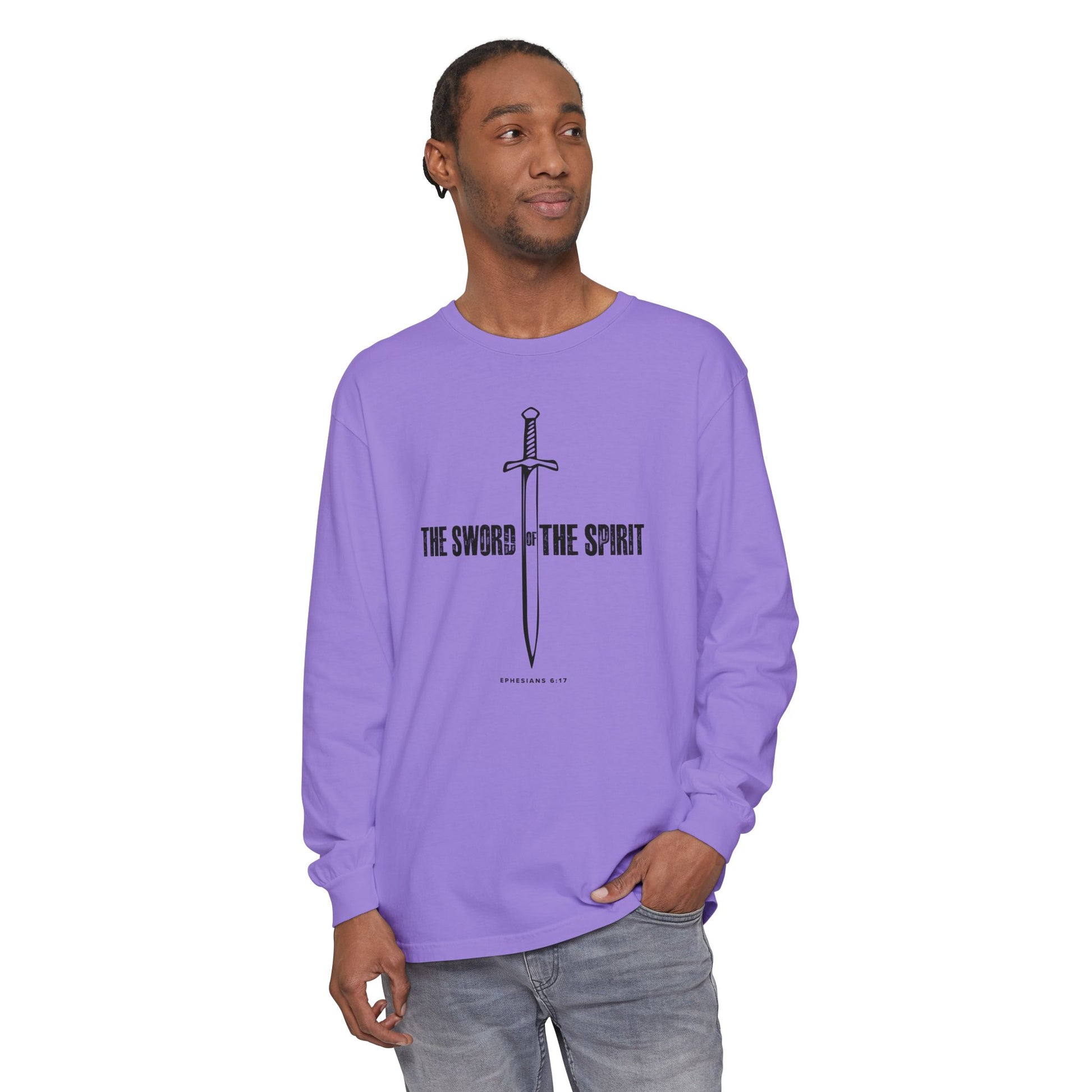 Christian Long Sleeve TShirt For Christian Mom Dad  For Christian Men Christian Shirt, Bible Verse T-Shirt, Religious Outfit, Retro Faith T Shirt, Christian Cross Graphic Tees, Jesus Shirt, Religious Gift Shirt Long Sleeve Tee Apparel Bible Verse Ephesian