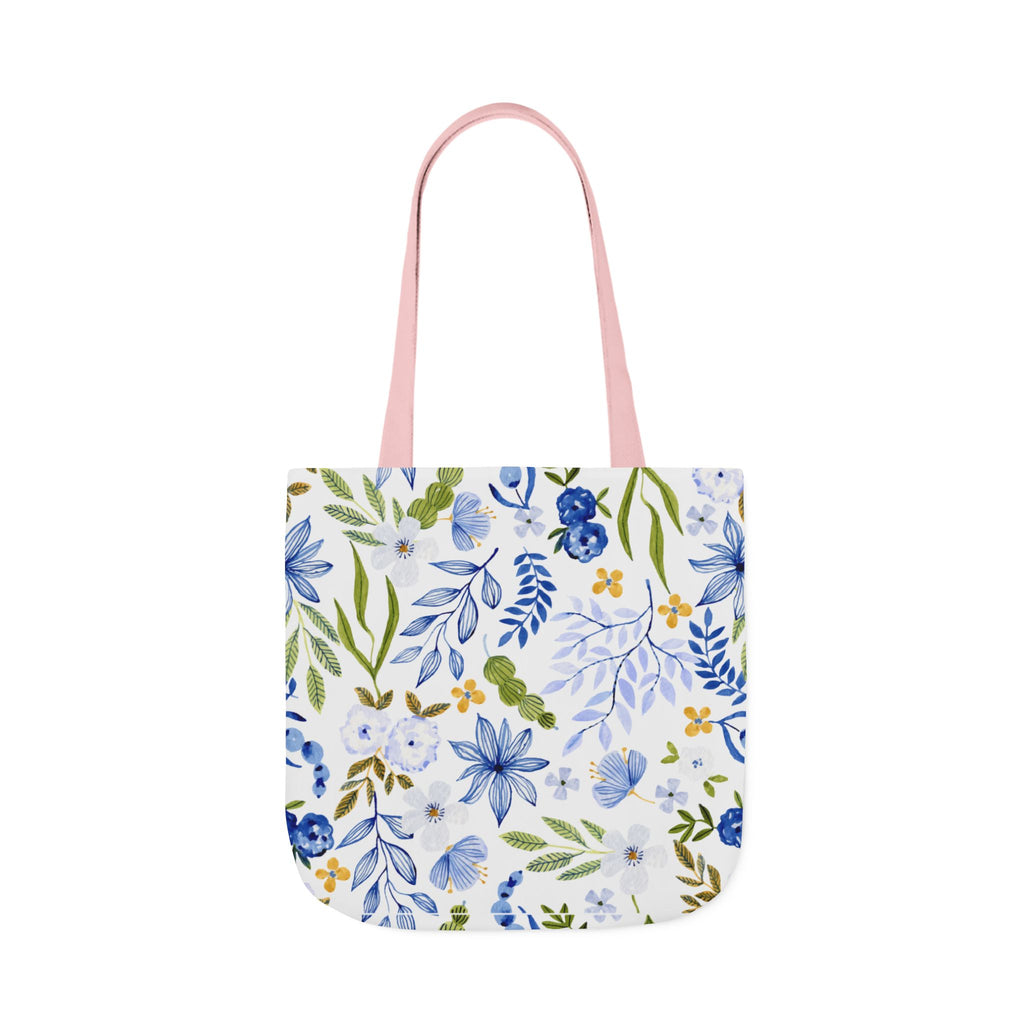 Floral Canvas Tote Bag Flower Handbag, Stylish Beach Tote, Vacation Bag