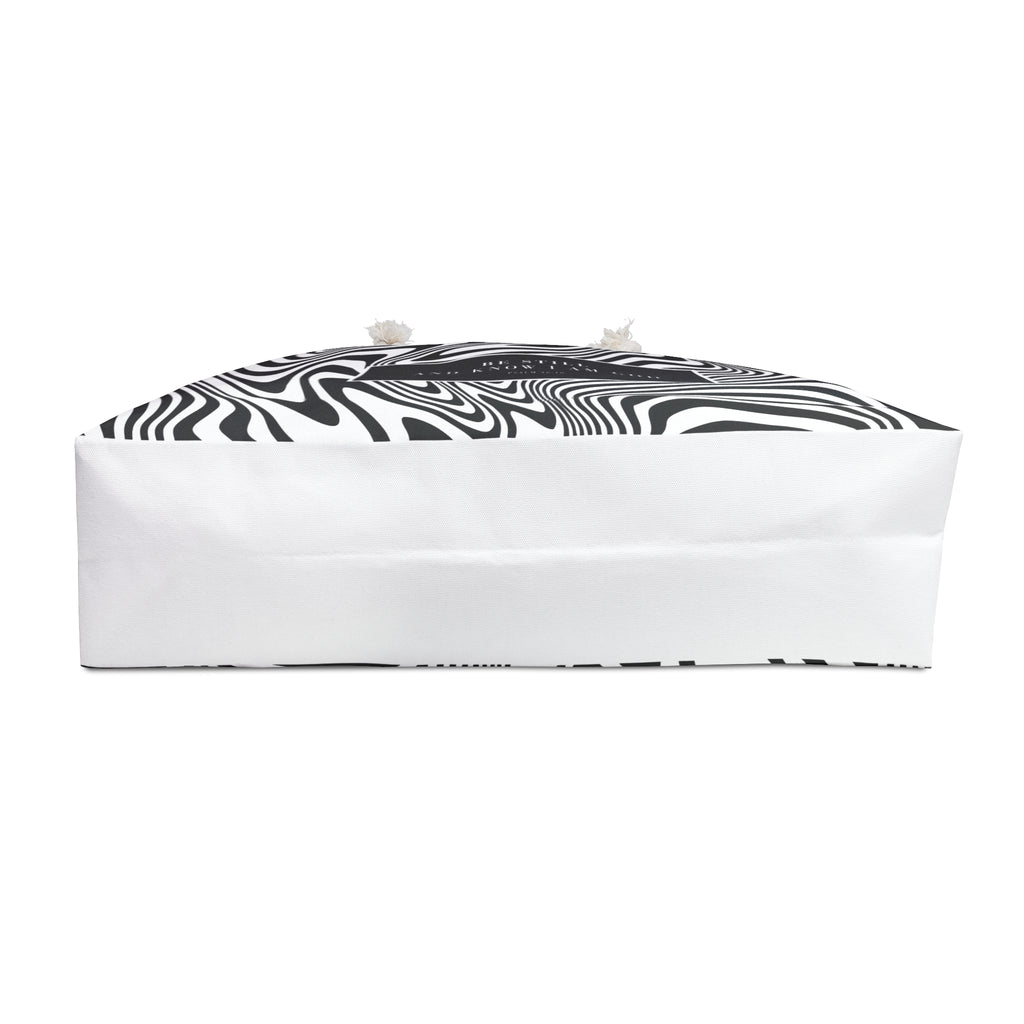 Bold Black and White Zebra Print Scripture Weekender Bag, Stylish Weekender Tote Bag, Modern Graphic Design Weekender Tote, Beach Bag, Purse