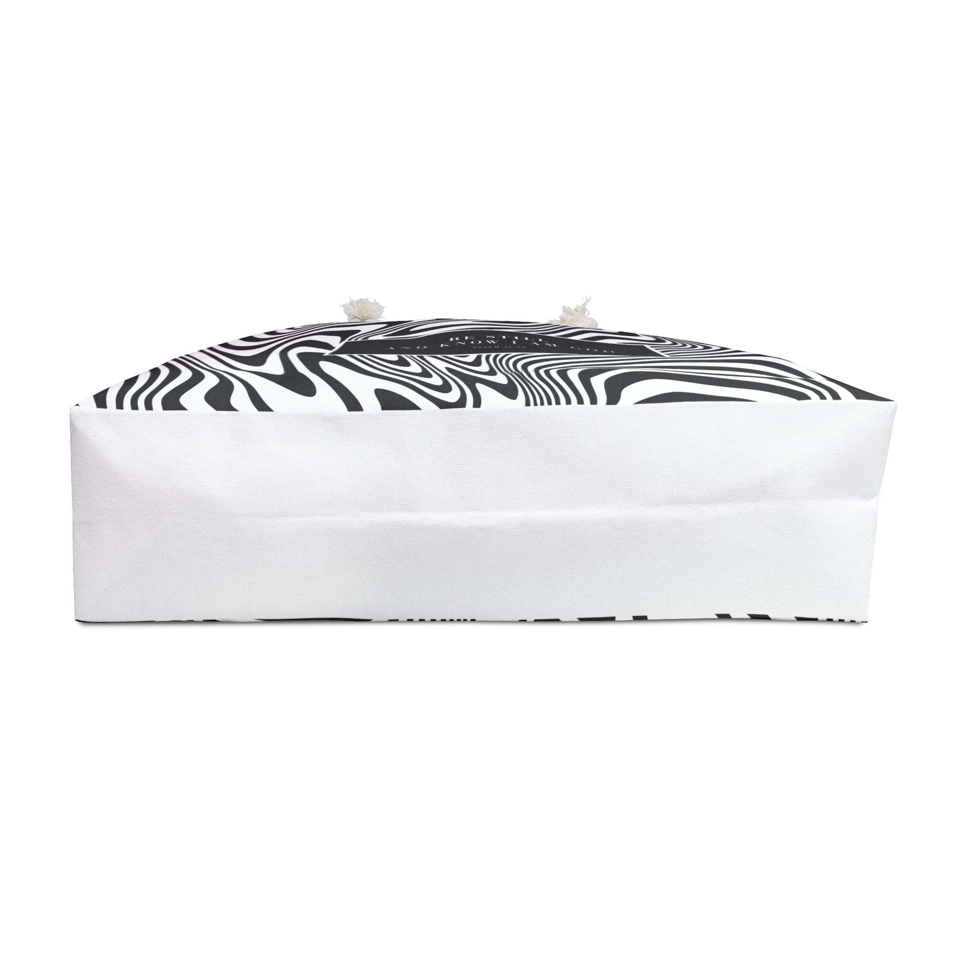 Bold Black and White Zebra Print Scripture Weekender Bag, Stylish Weekender Tote Bag, Modern Graphic Design Weekender Tote, Beach Bag, Purse