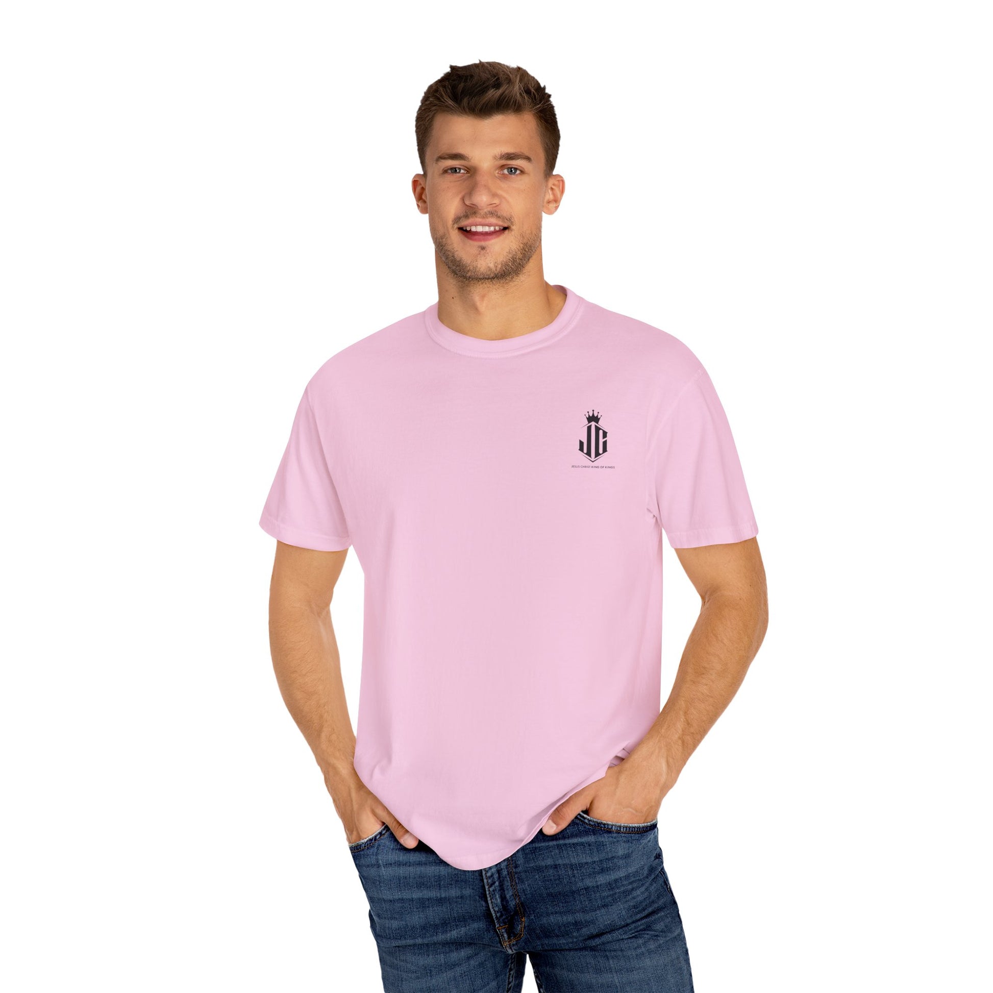 Unisex Garment-Dyed T-Shirt - Jesus Christ King of Kings Design Jesus Christ King of Kings T-Shirt | Faith-Based Unisex Apparel