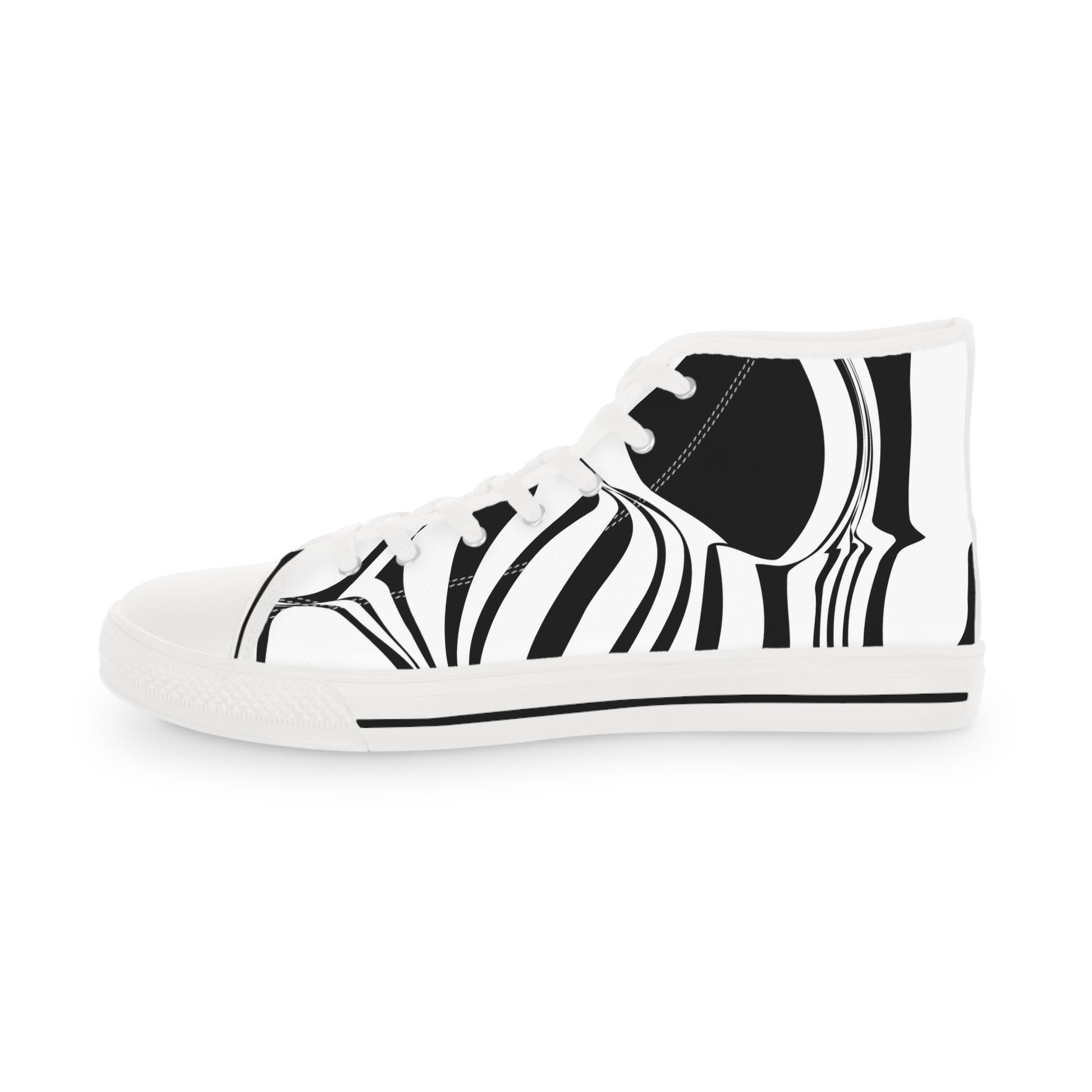 Mens Designer and Stylish Black and White High Top Sneakers for Men