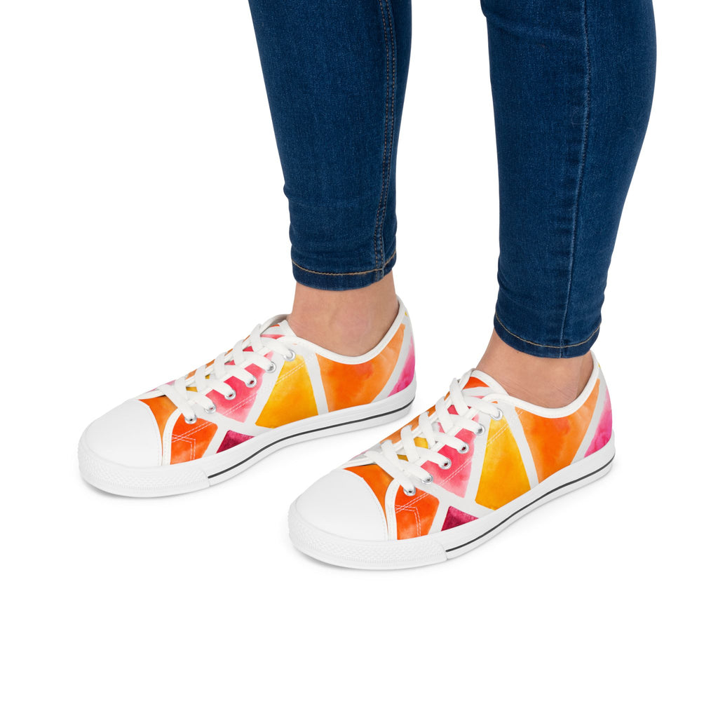 Colorful Sneakers for Women, Stylish Shoes, Trendy Tennis Shoes, Fashion Sneakers, Rainbow Low Top Sneakers Modern look