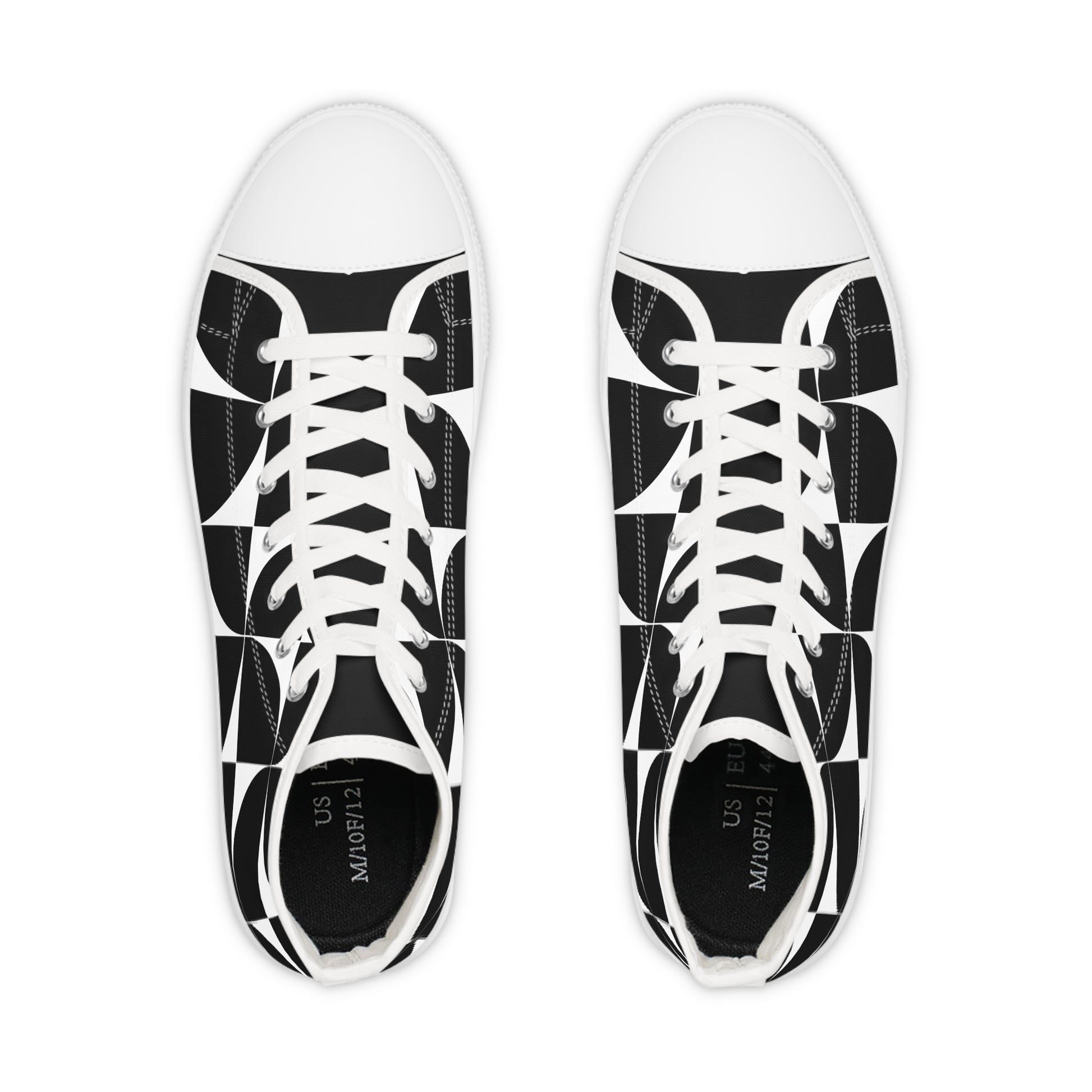 Mens Designer Stylish Black and White High Top Sneaker Trendy Footwear for Every Occasion Mens Sneakers