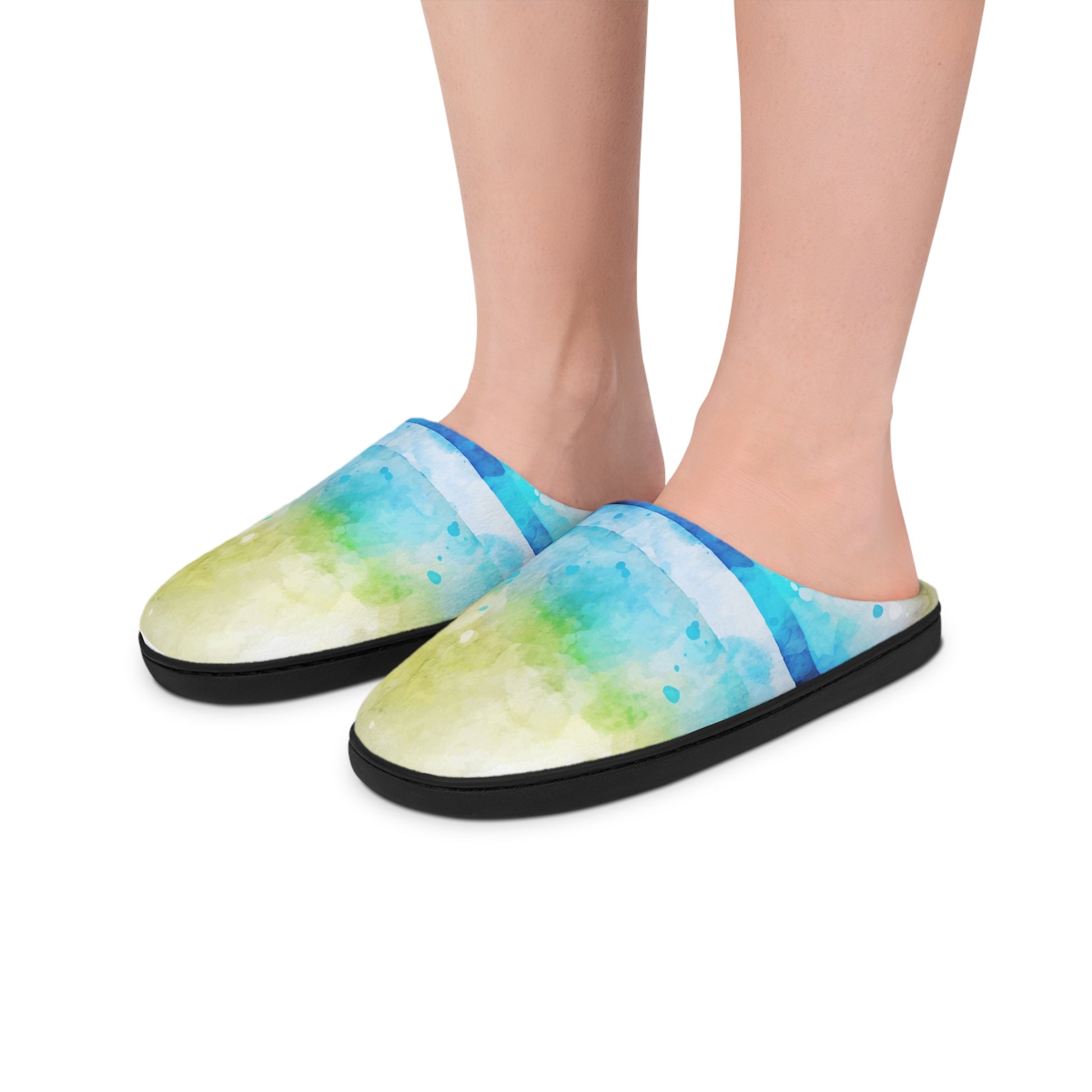 Cozy Watercolor Women's Indoor House Slippers Non-Slip Comfort for Relaxation Stylish & Comfortable Women's Footwear for Gift