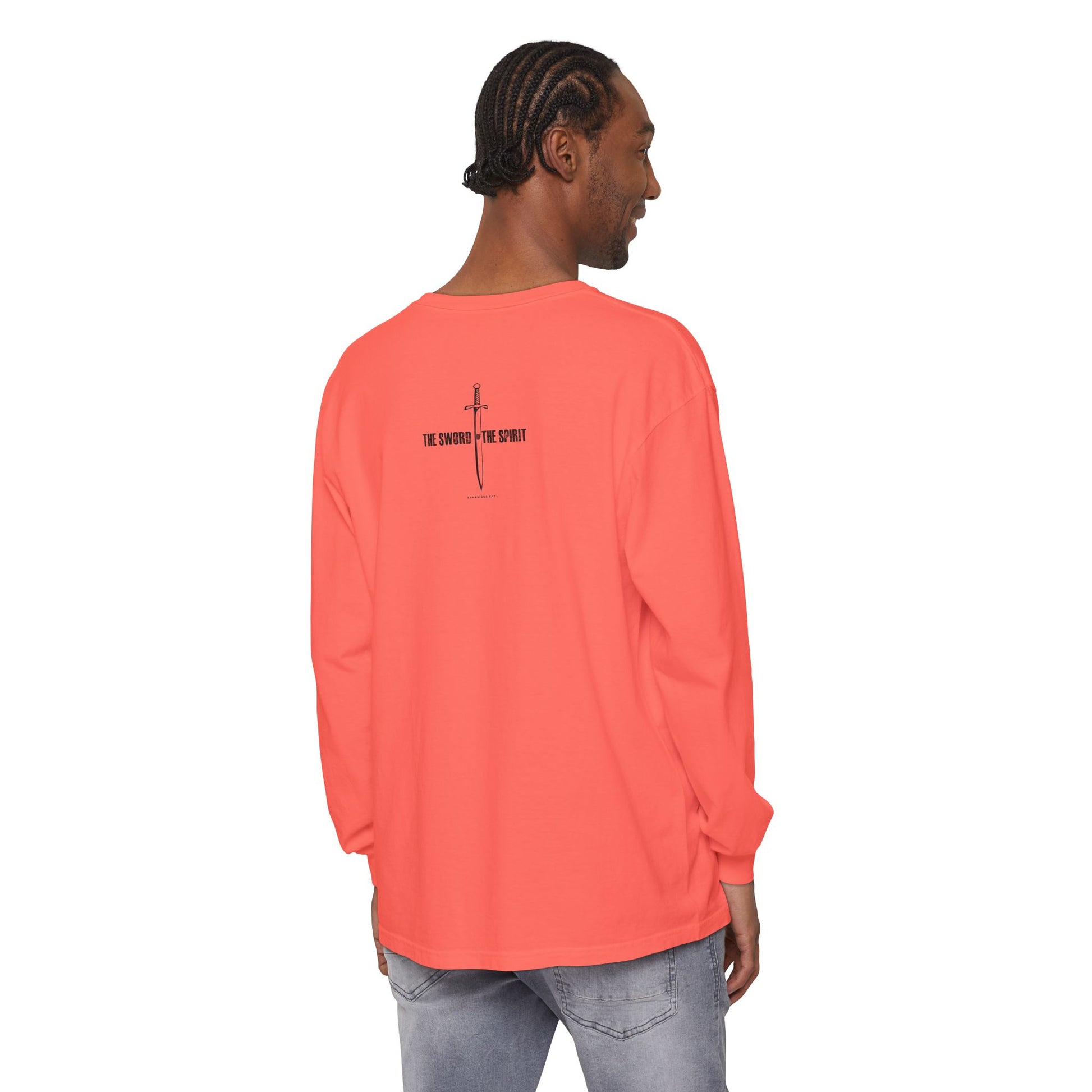 Christian Long Sleeve TShirt For Christian Mom Dad  For Christian Men Christian Shirt, Bible Verse T-Shirt, Religious Outfit, Retro Faith T Shirt, Christian Cross Graphic Tees, Jesus Shirt, Religious Gift Shirt Long Sleeve Tee Apparel Bible Verse Ephesian