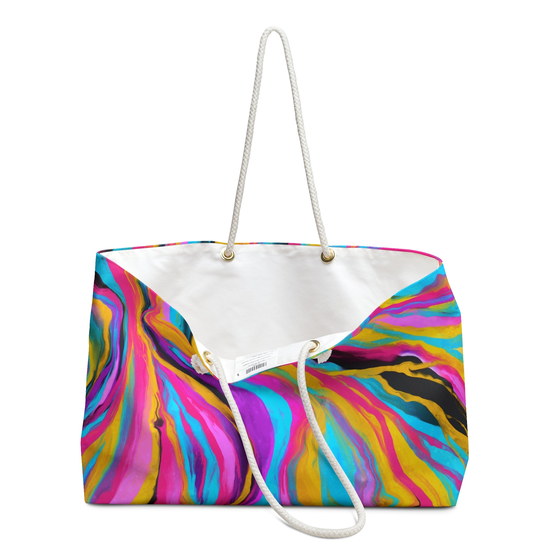 Colorful Psychedelic Weekender Bag for Him Or Her Beach Weekender Tote Bag Beach Tote Lake Trip Bag Travel Great Vacation Tote Bag