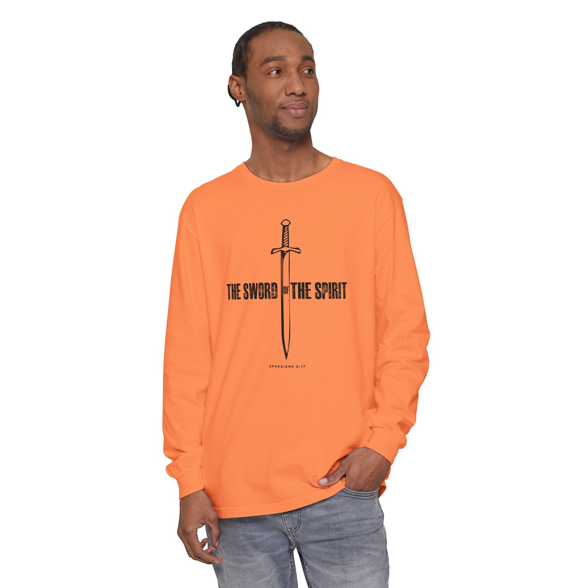 Christian Long Sleeve TShirt For Christian Mom Dad  For Christian Men Christian Shirt, Bible Verse T-Shirt, Religious Outfit, Retro Faith T Shirt, Christian Cross Graphic Tees, Jesus Shirt, Religious Gift Shirt Long Sleeve Tee Apparel Bible Verse Ephesian