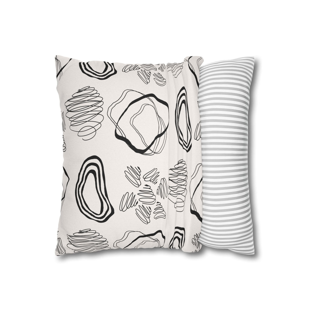 Abstract Line Art Pillowcase Modern Home Decor, Stylish Throw Cushion, Boho Accent Pillow, Gift for Housewarming, Minimalist Design
