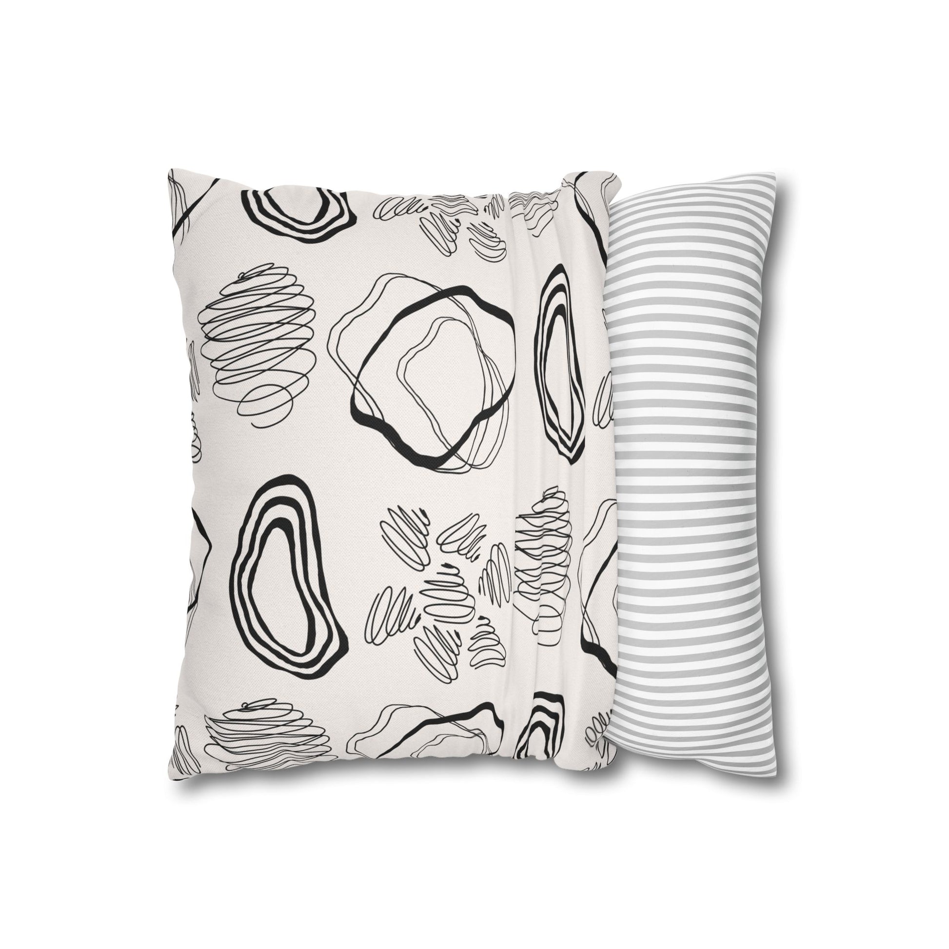 Abstract Line Art Pillowcase Modern Home Decor, Stylish Throw Cushion, Boho Accent Pillow, Gift for Housewarming, Minimalist Design