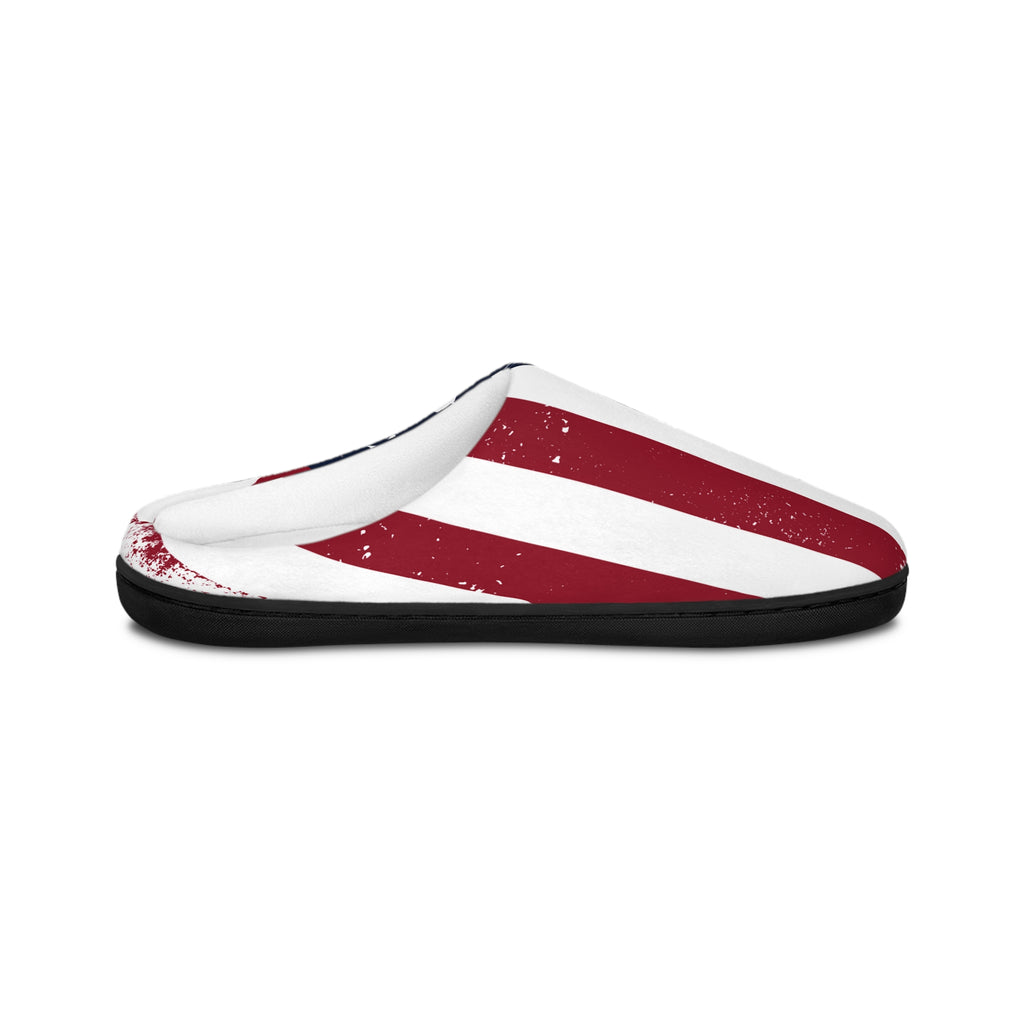 Cozy Women’s Indoor Slippers - American Flag Design USA Slippers stars and stripes  patriotic symbol and national emblem