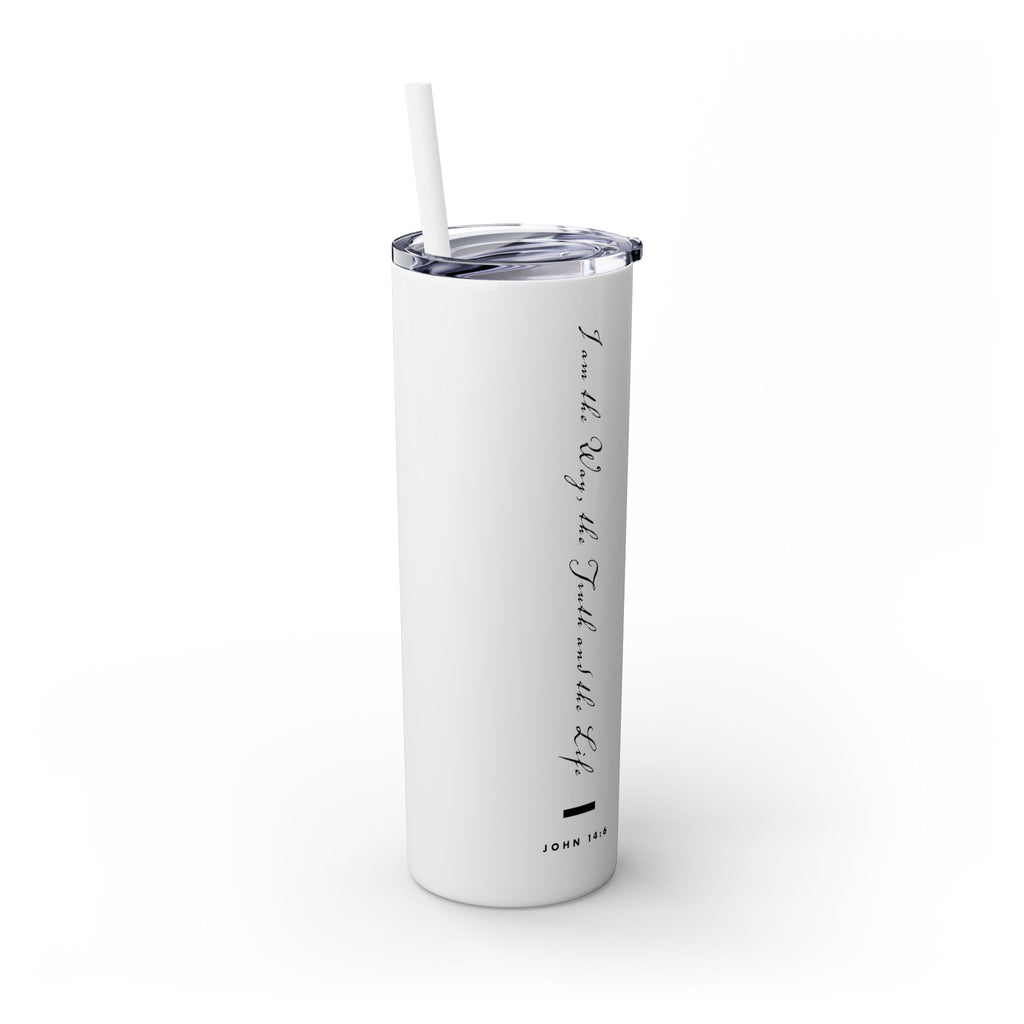 Skinny Tumbler For Gift The Way Truth and Life Shirt Bible Verse Tumbler For Drinks Gift Ware Home Decor Kitchen drink Bottle Glass