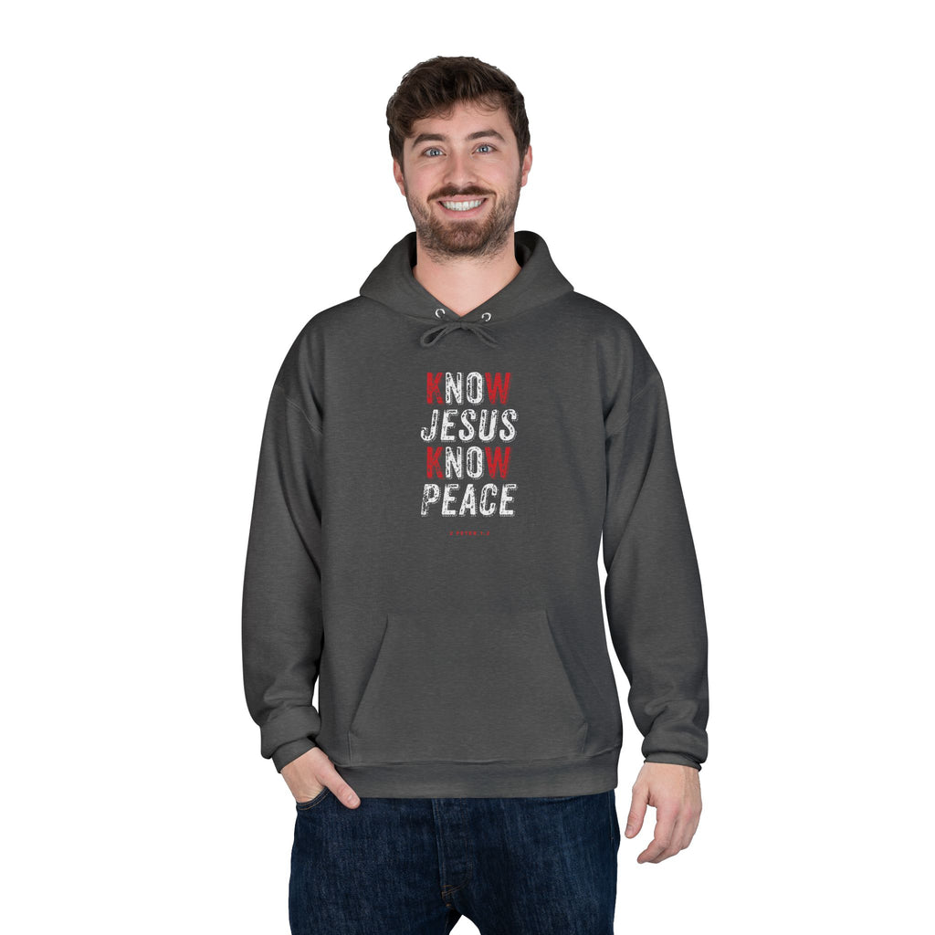 Sweatshirt Hoodie For Christian Men Women Gift For Dad Mom Black Pullover Hoodie Sweatshirt Apparel Know Jesus Know Peace Scripture