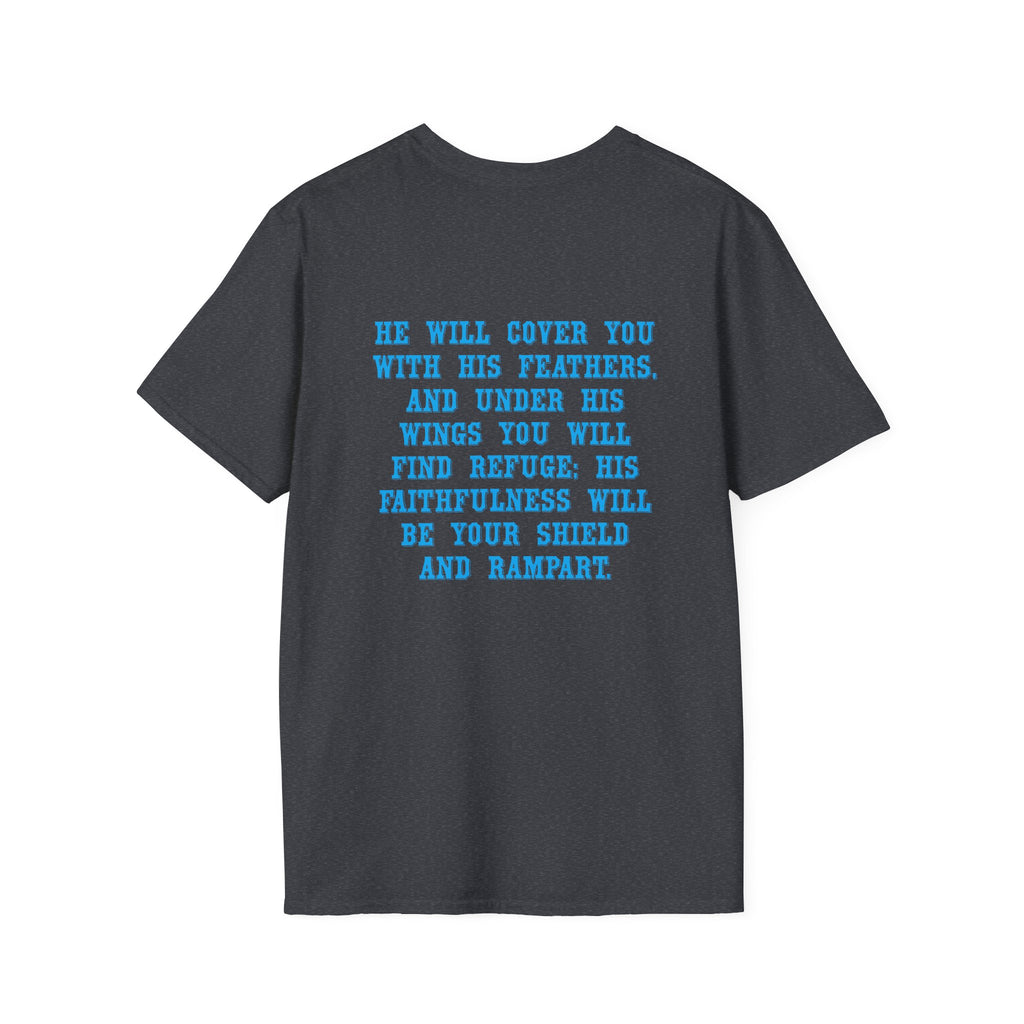 Eagle Tshirt For Men Women Bible Verse Shirt Gift For Mom Dad Softstyle T-Shirt Bible Verse Psalm 91 Tee